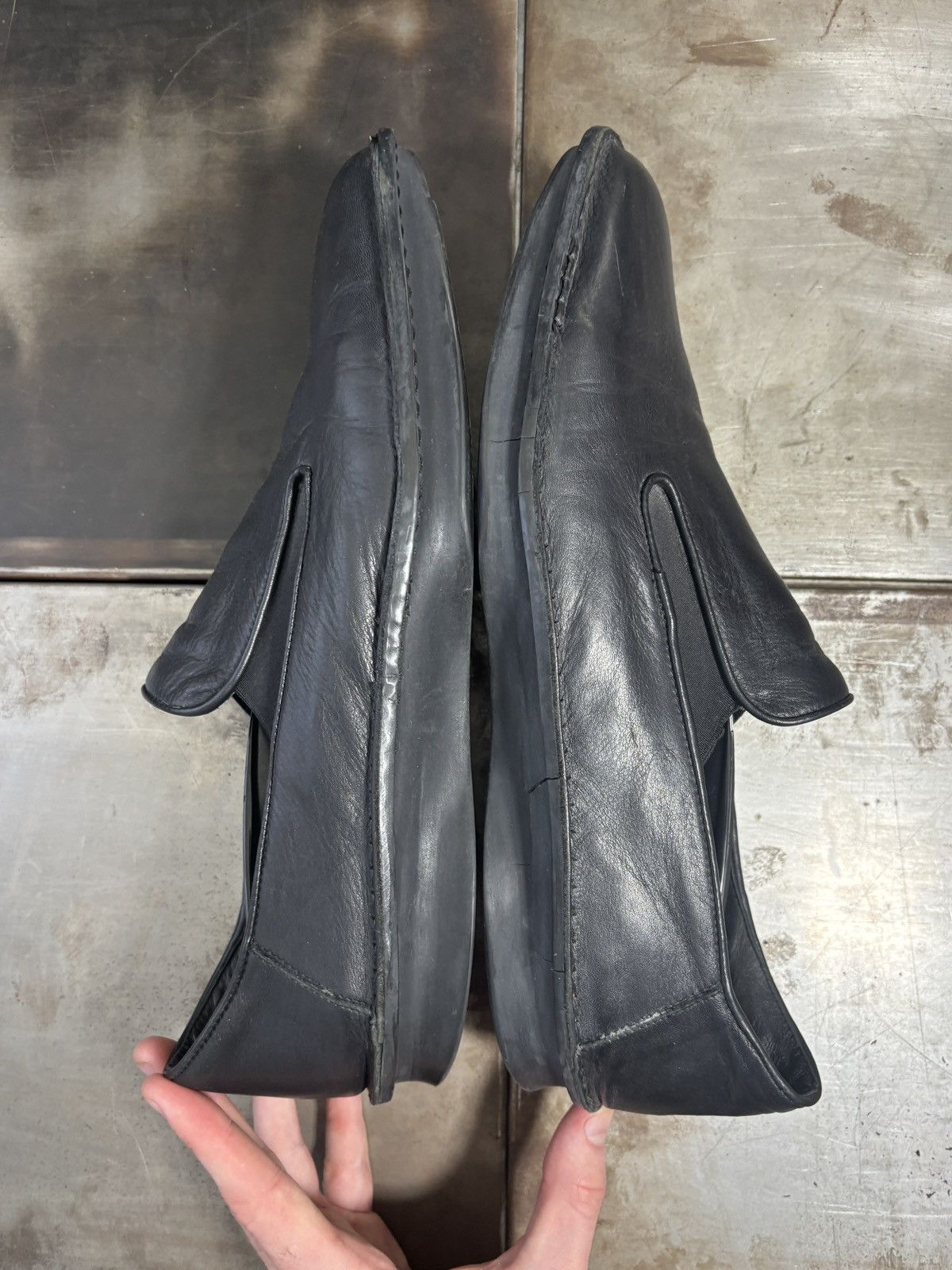 Bruno Bordese 2000s Clone by Bruno Bordese Leather Loafers Designer Square Size US 12 / EU 45 - 14 Thumbnail