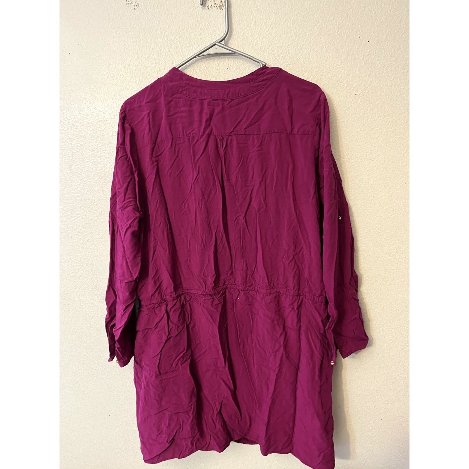 Gap Gap Magenta Long Sleeve Dress Tied Waist XL Women Hi-Low Size XL / US 12-14 / IT 48-50 - 2 Thumbnail