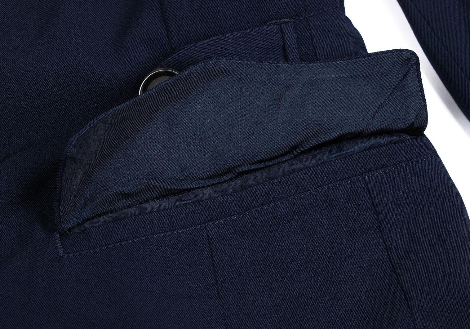 Yohji Yamamoto Yohji Yamamoto Wool Gabardine Jacket Navy M Size US M / EU 48-50 / 2 - 12 Thumbnail