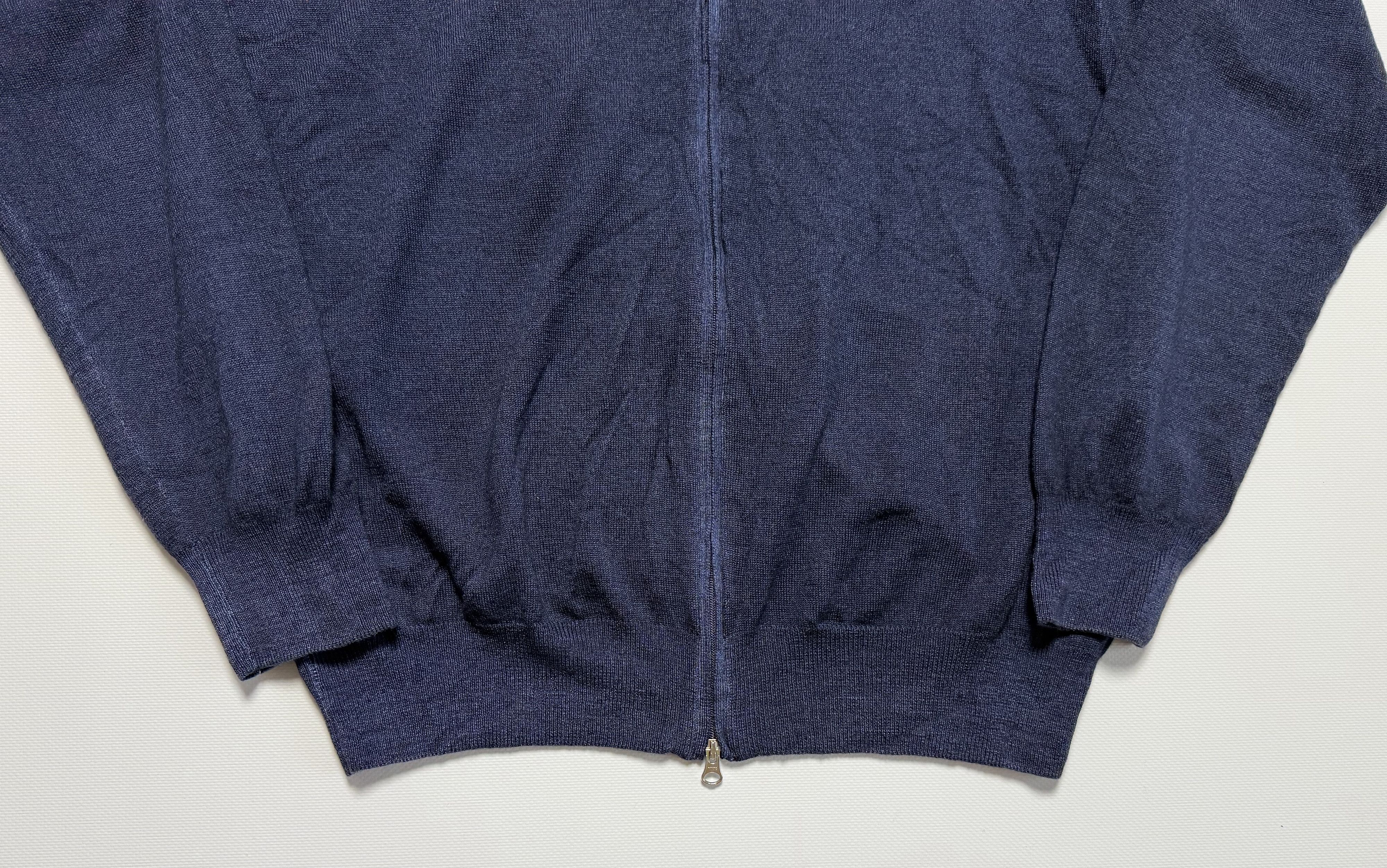 Gran Sasso Gran Sasso Vintage Full Zip Virgin Wool Sweater Size US L / EU 52-54 / 3 - 3 Thumbnail