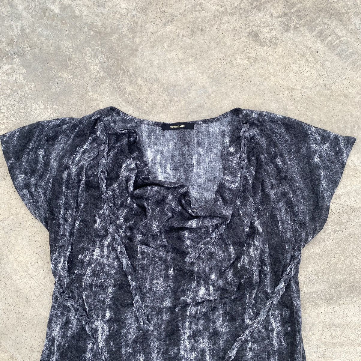 Beauty Beast × If Six Was Nine × Tornado Mart Tornado Mart Distressed Black Cowl Neck Tee – Size S Size S / US 4 / IT 40 - 3 Thumbnail