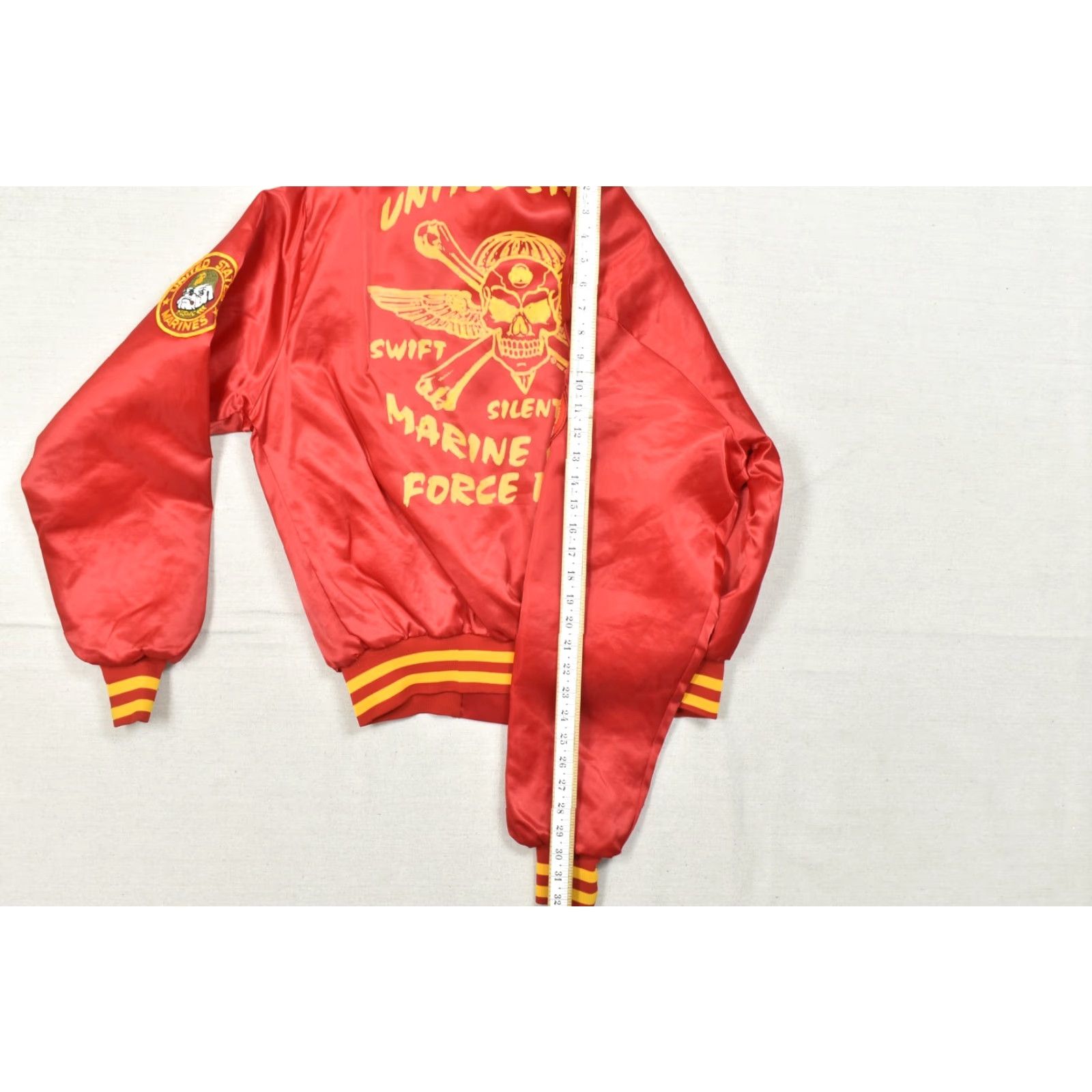 Soffe VINTAGE Soffe Jacket Mens L Red Satin Bomber Jacket US Marines Force Recon Size US L / EU 52-54 / 3 - 5 Thumbnail