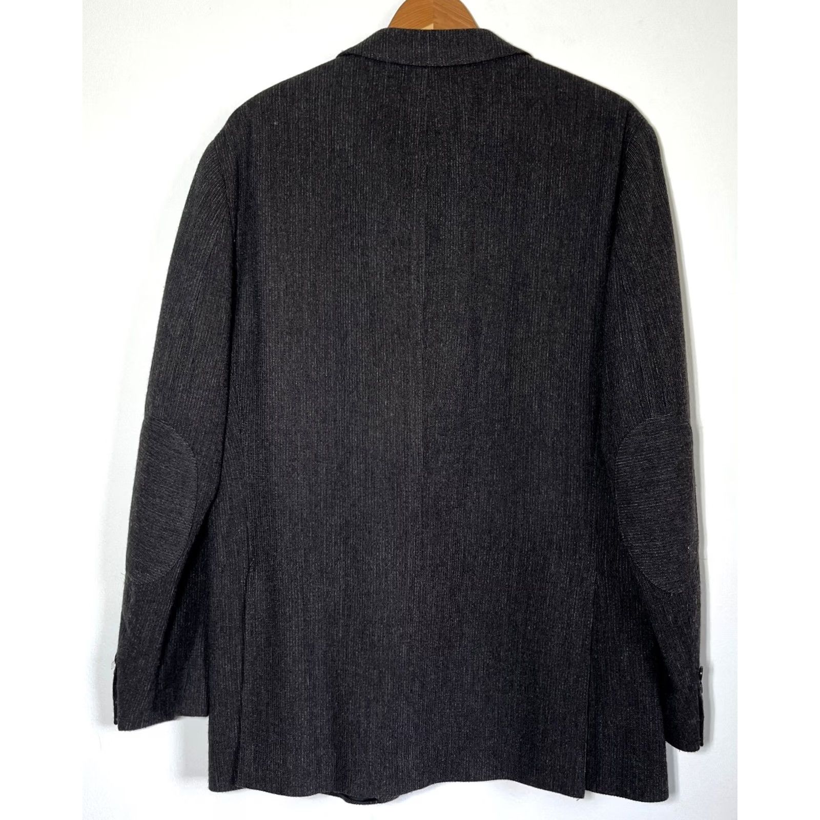 Vintage Kroon Men's Blazer Jacket Wool Cashmere Elbow Patches Size 40 Regular Brown Mens Blazer Jacket Size 40R - 2 Thumbnail
