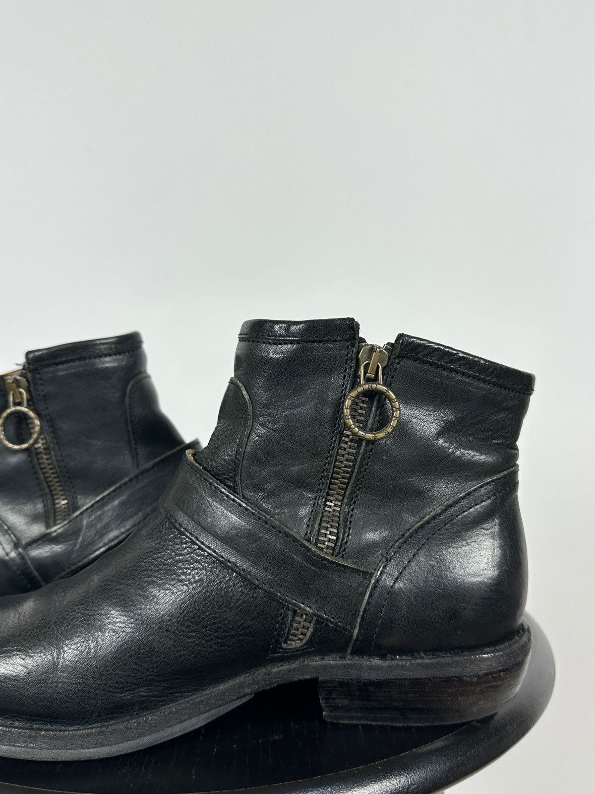 Fiorentini + Baker Fiorentini + Baker Carnaby Chad Black Leather Biker Boots Size US 7 / IT 37 - 18 Thumbnail