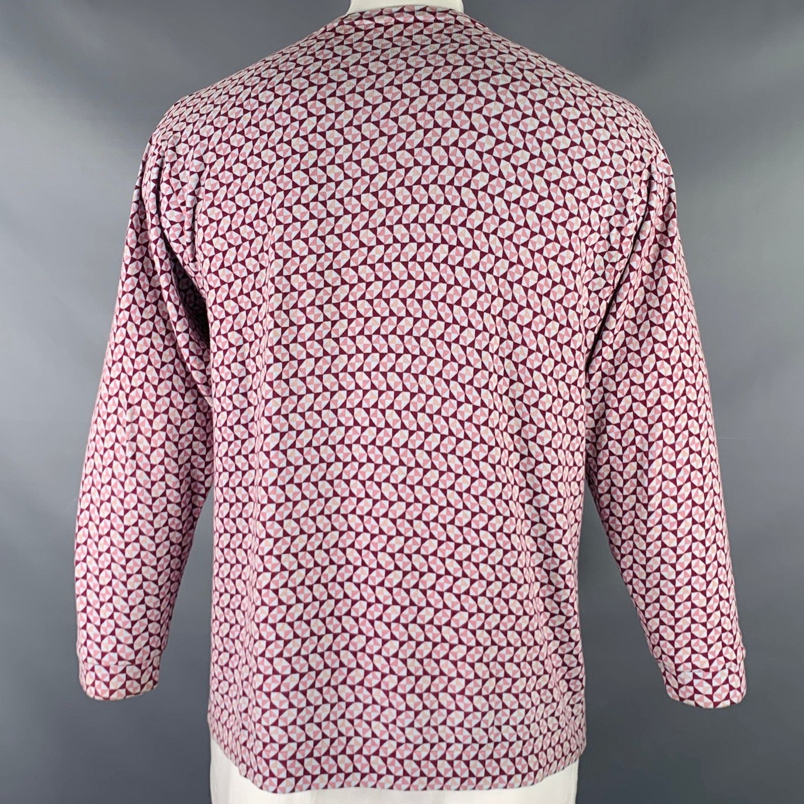 Paul Smith Size XXL Light Blue Multi Color Geometric Cotton Pullover Size US XXL / EU 58 / 5 - 4 Thumbnail