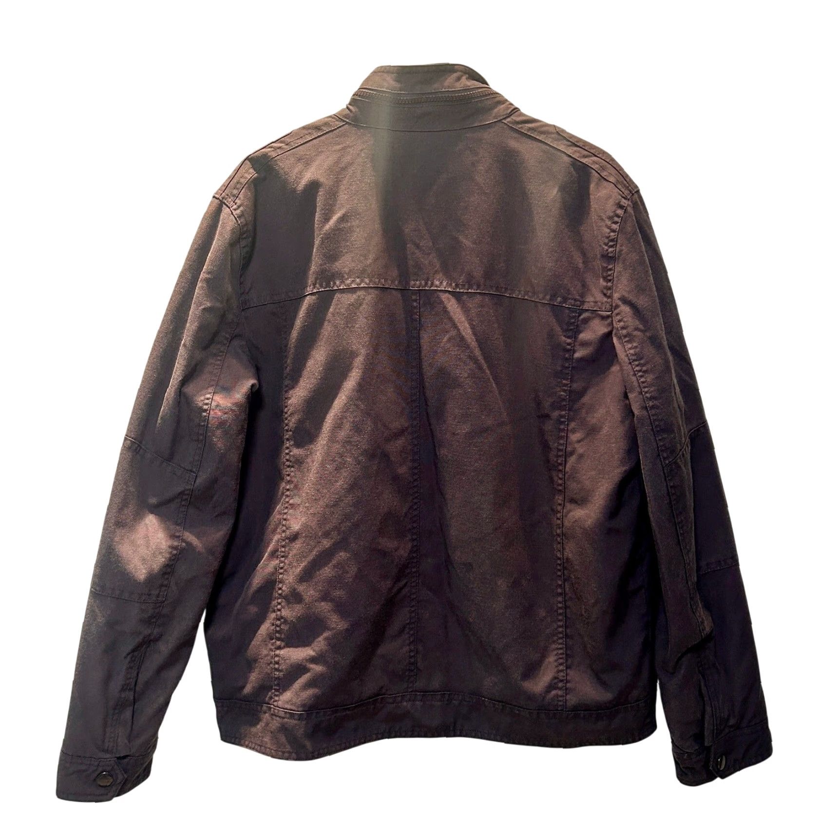 Kenneth Cole KENNETH COLE Jacket Mens Large Black Canvas Utility Full Zip Bomber Field Snap Zip Size US L / EU 52-54 / 3 - 3 Thumbnail
