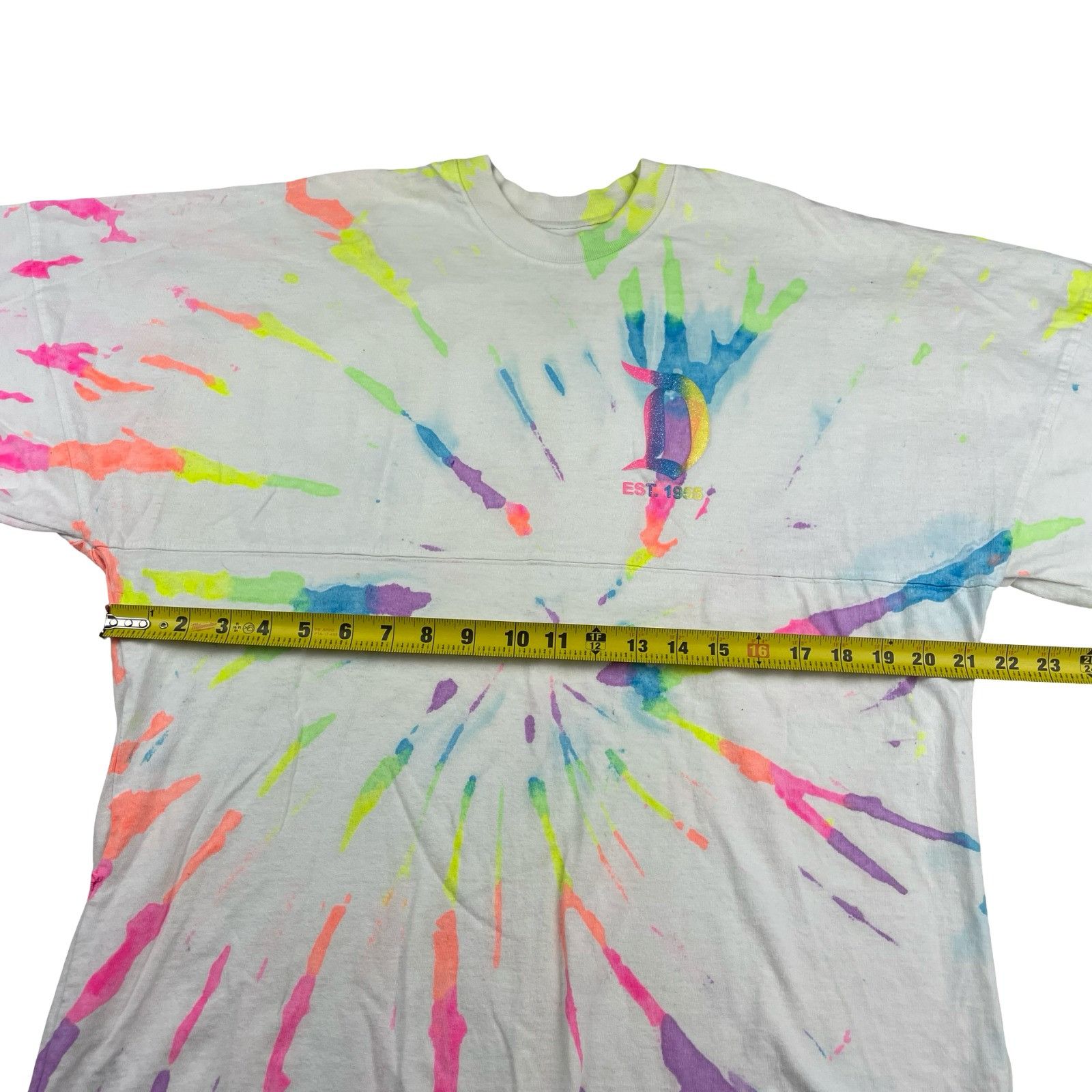 Disney Disney Disneyland Resort Spirit Jersey Neon Tie Dye Glittler Size US S / EU 44-46 / 1 - 6 Thumbnail