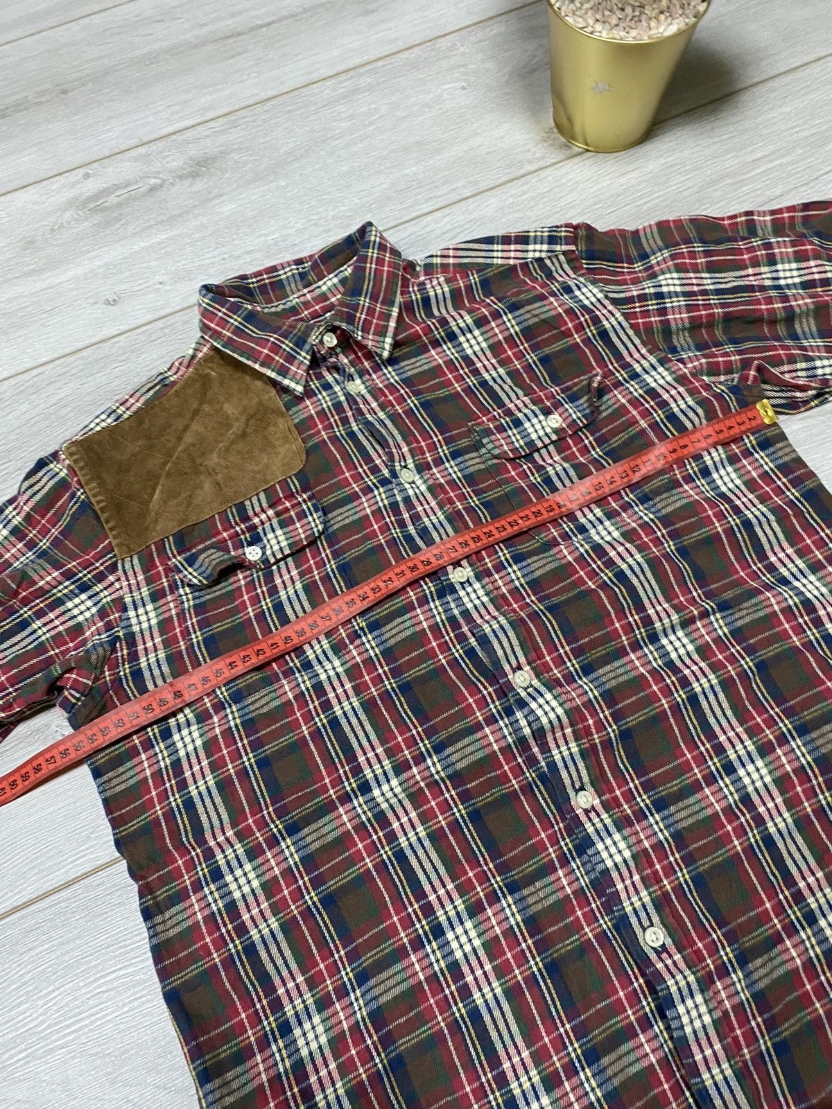 Polo Ralph Lauren POLO Ralph Lauren vintage check leather shirt buttons Size US M / EU 48-50 / 2 - 9 Thumbnail