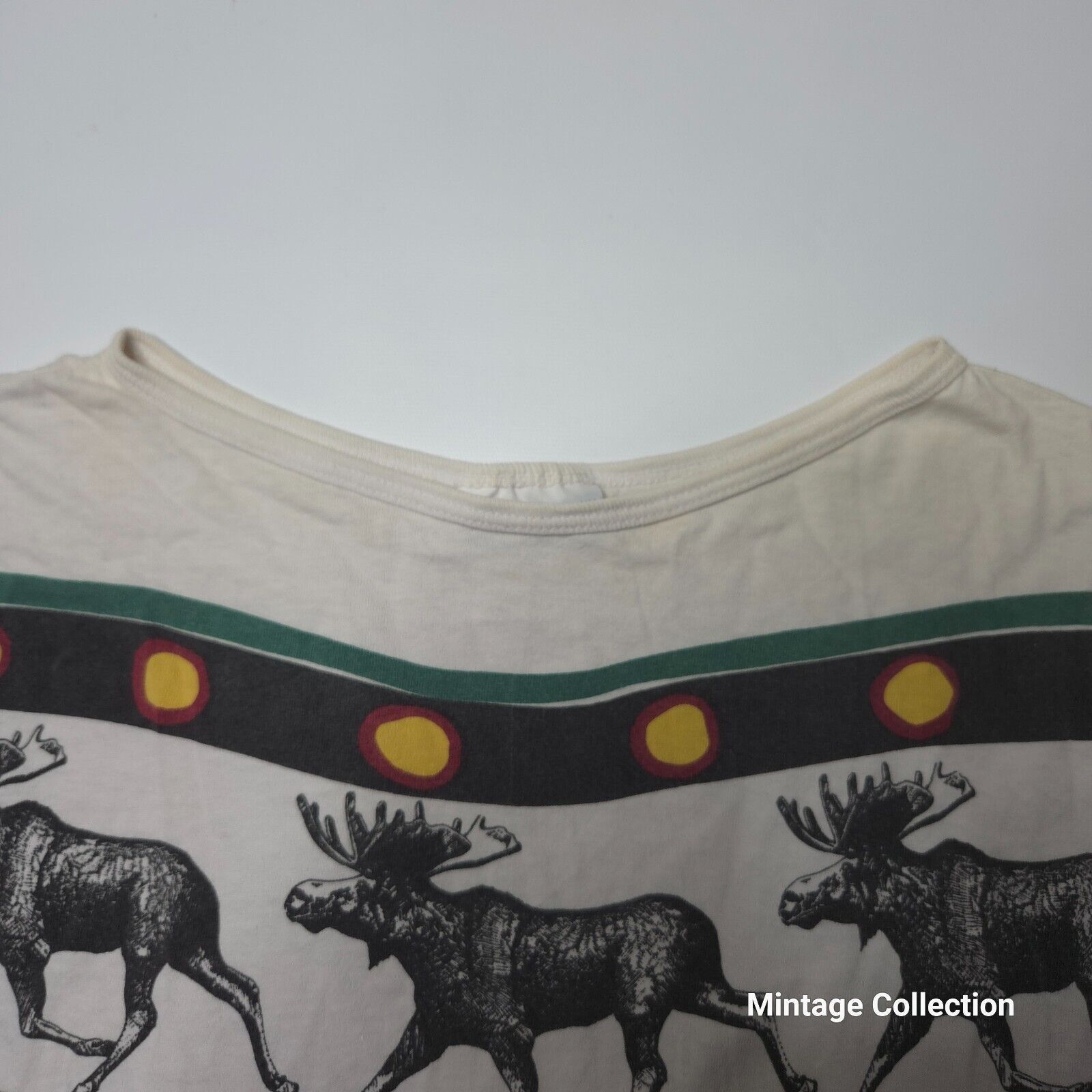 Other VINTAGE MICHIGAN RAG Co. MOOSE BEAR PINE CONE TEE SHIRT Size US L / EU 52-54 / 3 - 6 Thumbnail