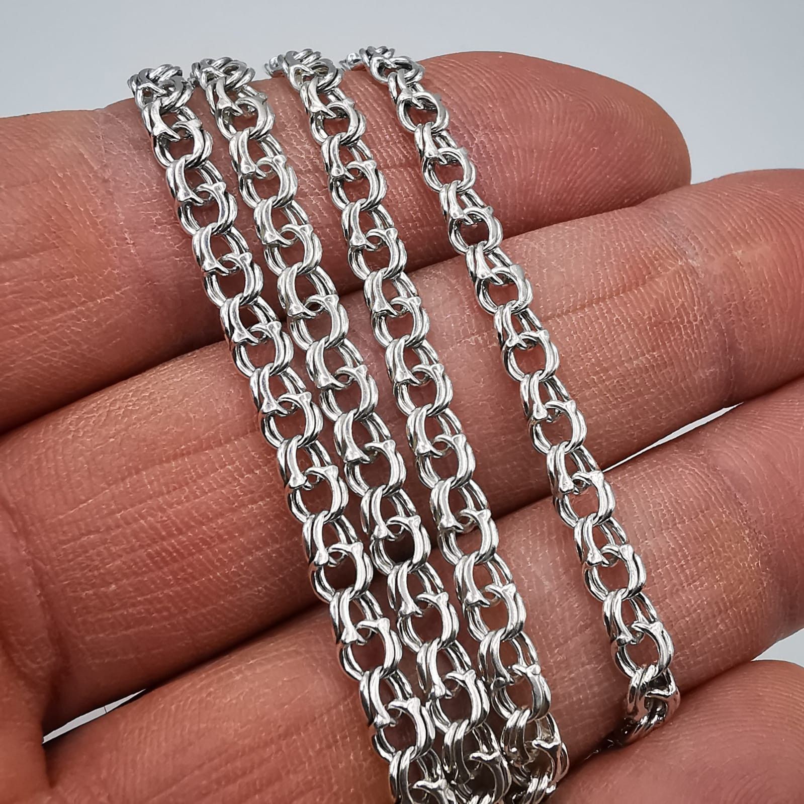 Sterling Silver Vintage Jewelry Chain,925 Sterling Silver,Signed 15,31g Size ONE SIZE - 7 Thumbnail