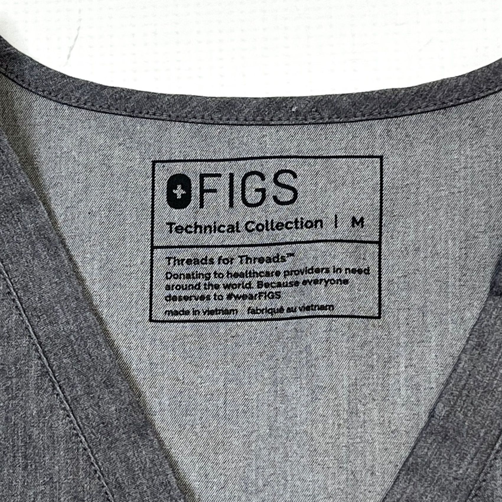 Vintage FIGS Casma Short Sleeve Scrub Top Gray Womens M 3 Pocket FW1100 Scrub Top Size M / US 6-8 / IT 42-44 - 6 Thumbnail