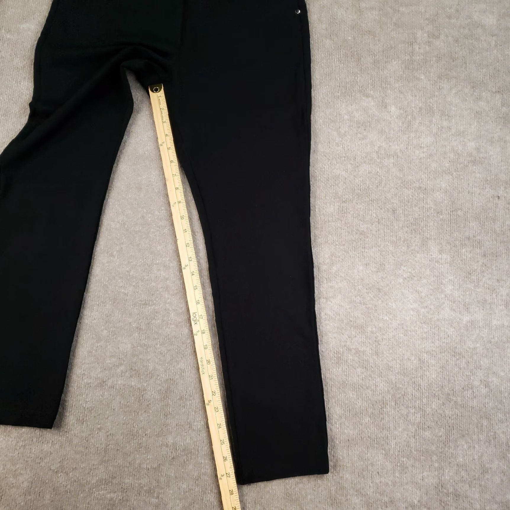 J.McLaughlin J. McLaughlin Pants Adult Size 14 Black Stretch Straight Chino Casual Knit 27in Inseam Women Size 34" / US 12 / IT 48 - 2 Thumbnail