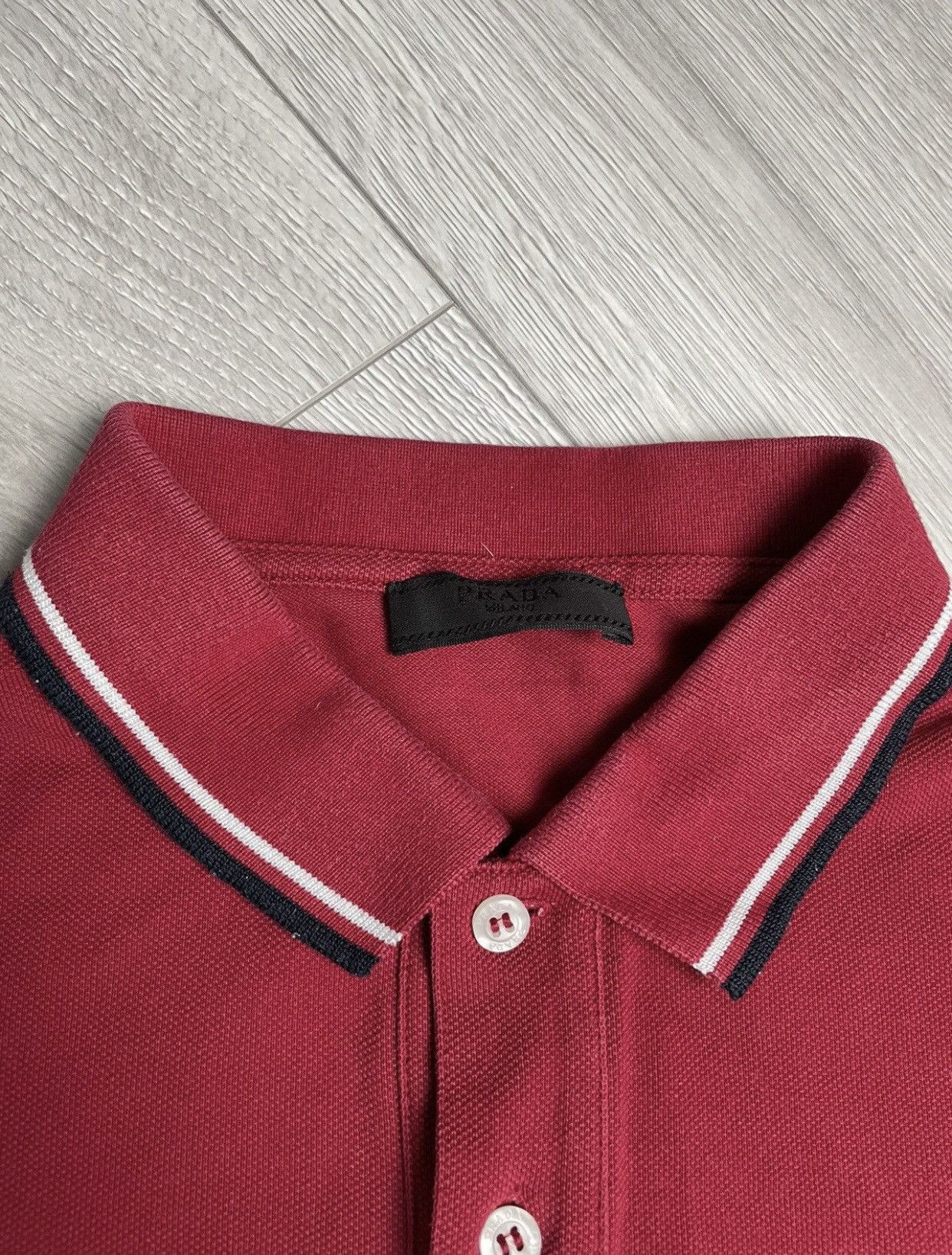 Prada Prada ReD tab red polo shirt Size US S / EU 44-46 / 1 - 6 Thumbnail