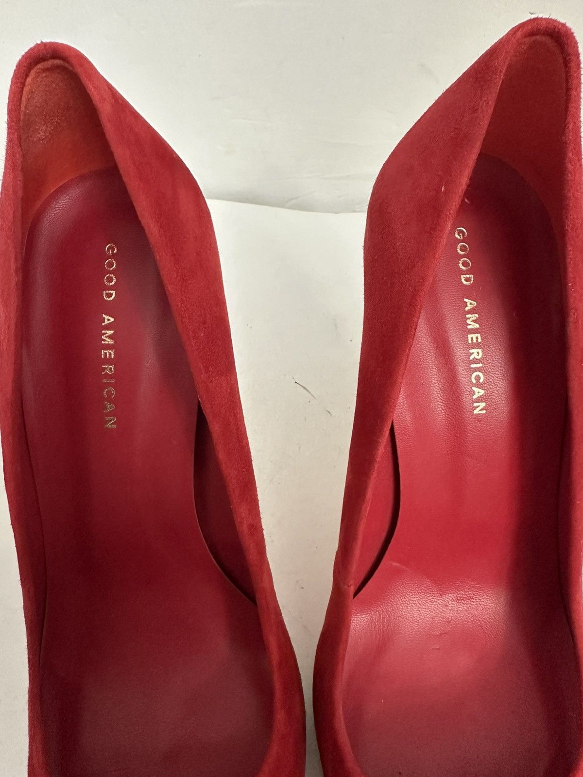 Good American Good American The Icon pointed toe pumps in red suede Size US 10 / IT 40 - 7 Thumbnail