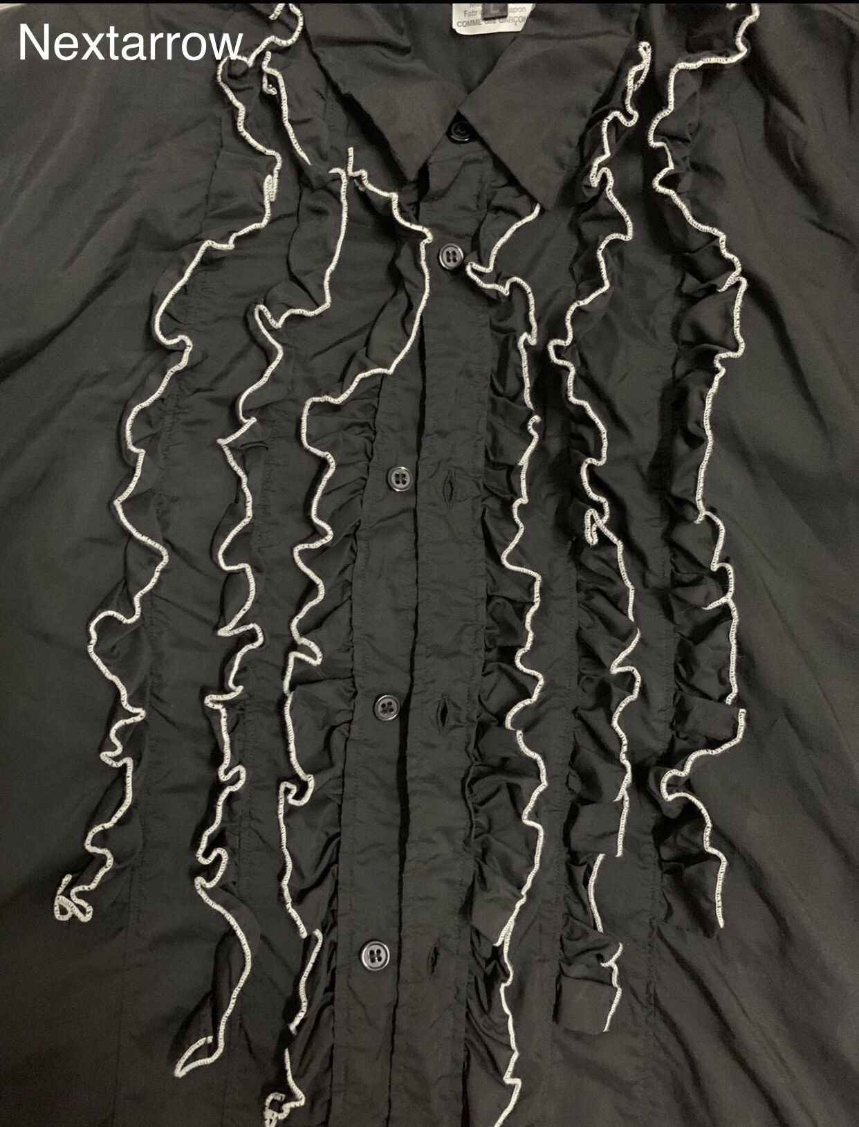 Comme des Garcons COMME DES GARCONS BLACK Line Lotus Leaf Decorative Shirt Size US L / EU 52-54 / 3 - 2 Thumbnail