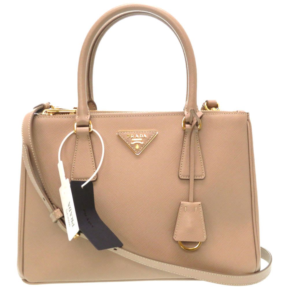 image of Prada Galleria Small Saffiano Leather Handbag Cipria in Beige, Women's