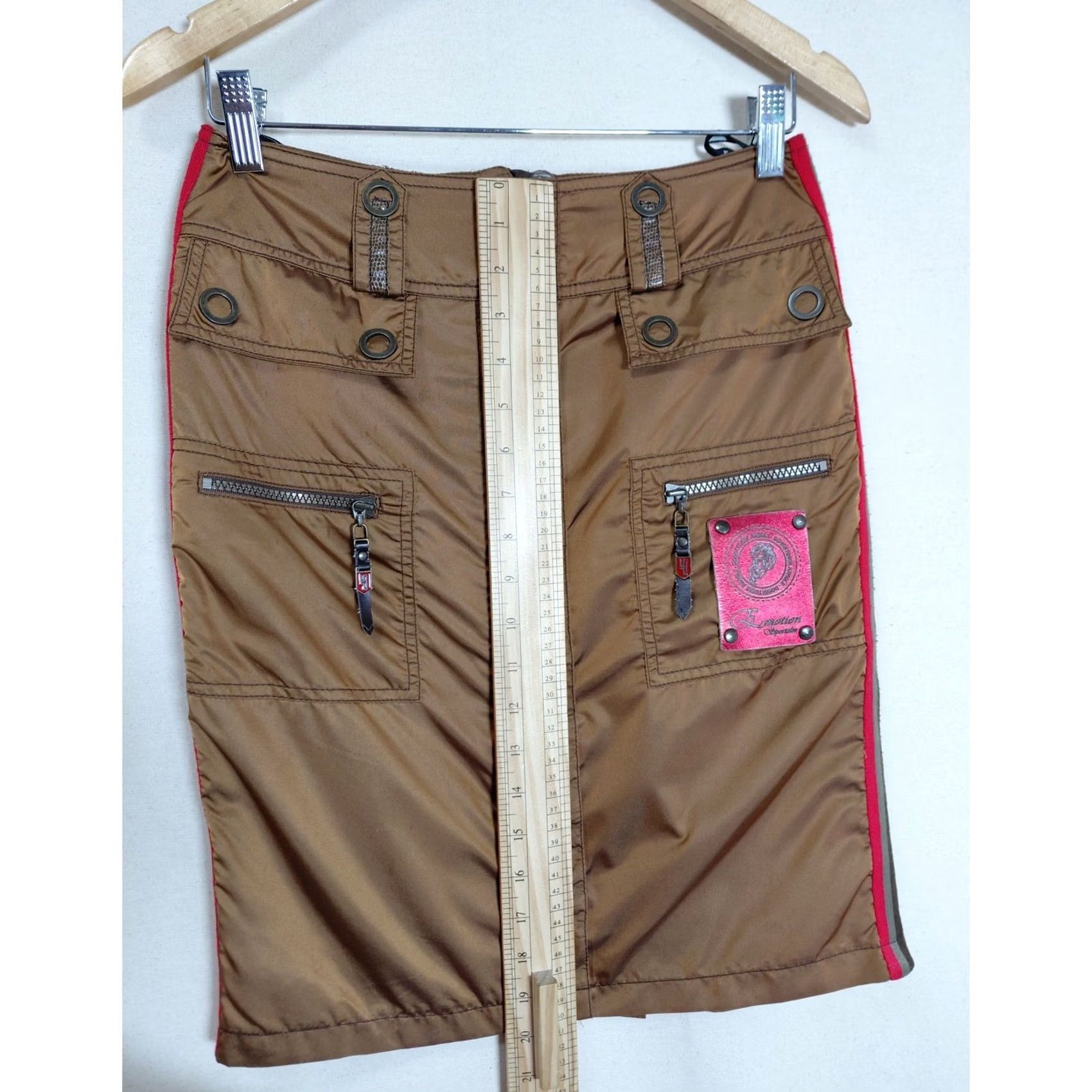 Vintage NWT SPORTALM KITZBUHEL Skirt Women EU34 Brown Pockets Knee Length A-Line Solid Button Zipper Casual Travel Austria"} Size 24" / US 00 / IT 34 - 8 Thumbnail