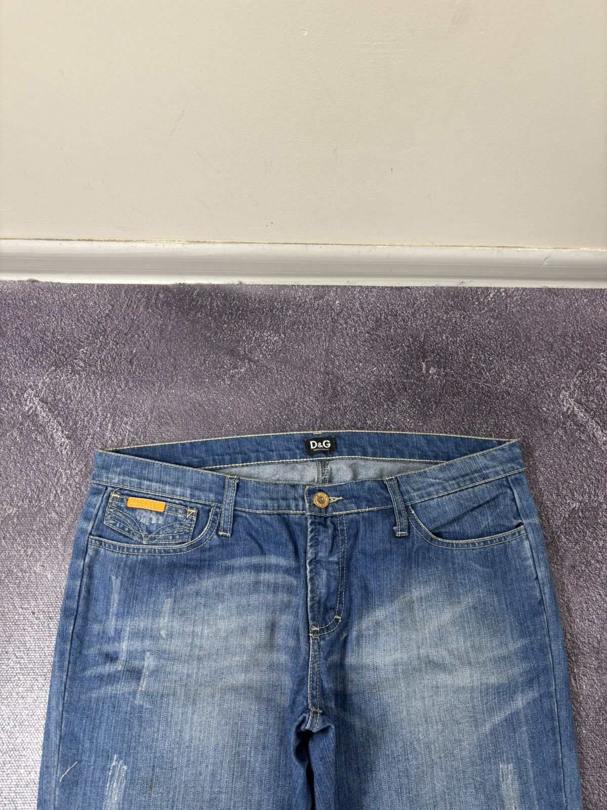 Dolce & Gabbana Vintage Dolce & Gabbana Women’s Embroidered Logo Denim Jeans Size 34" / US 12 / IT 48 - 14 Thumbnail