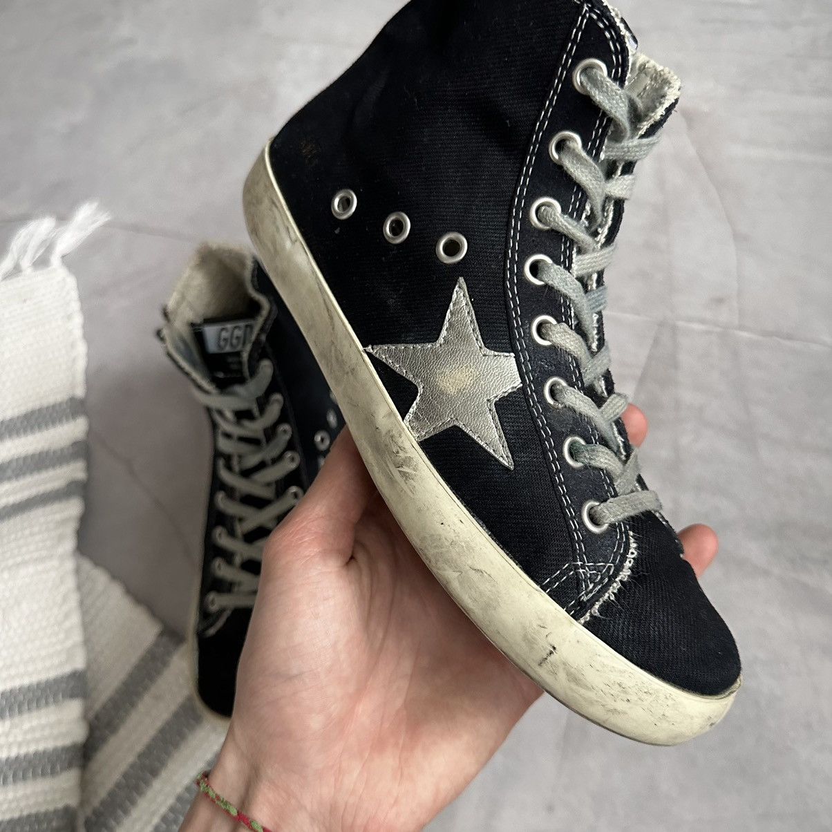Golden Goose Golden Goose GGDB Francy High Top Sneakers Shoes Size US 6 / IT 36 - 11 Thumbnail