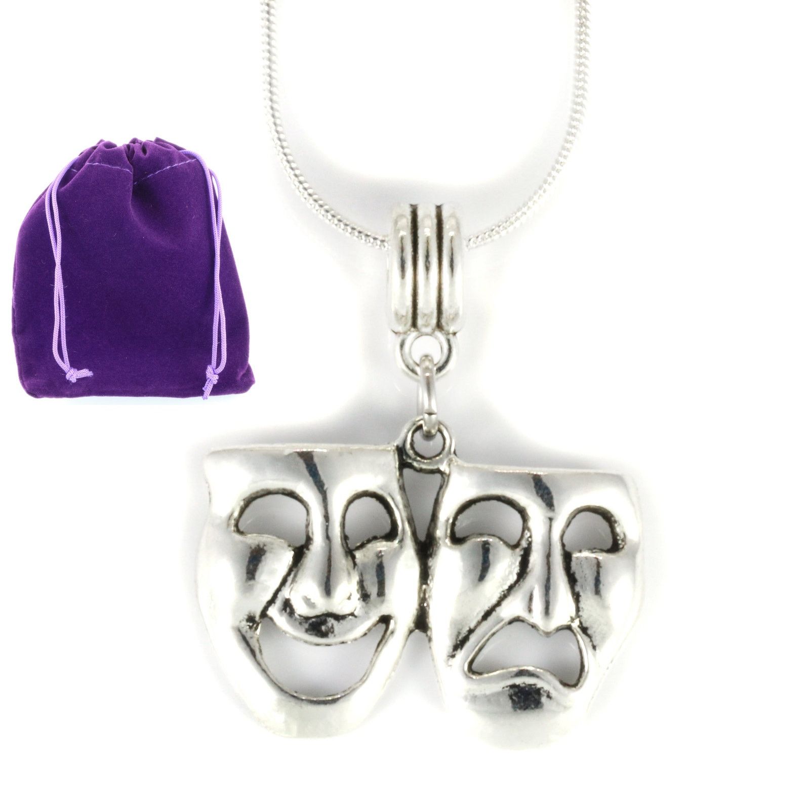 & Other Stories Drama Mask Necklace - Tragedy Comedy Mask Thespian Size ONE SIZE - 1 Thumbnail
