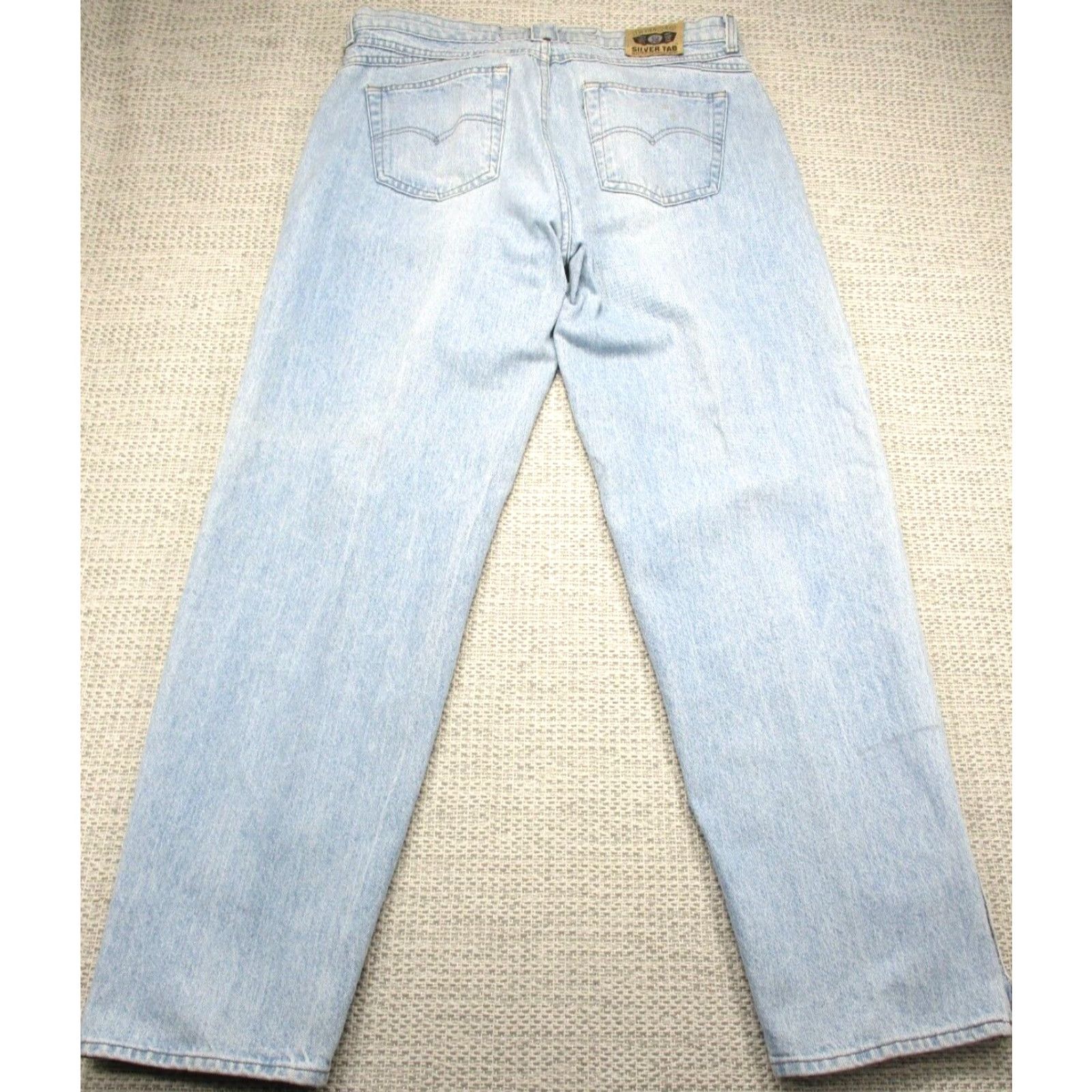 Levi's VINTAGE Levi's Silvertab Jeans 549 Blue Stone Wash 38x34 Mens Regular 80s 90s USA Denim Straight Size US 30 / EU 46 - 2 Thumbnail