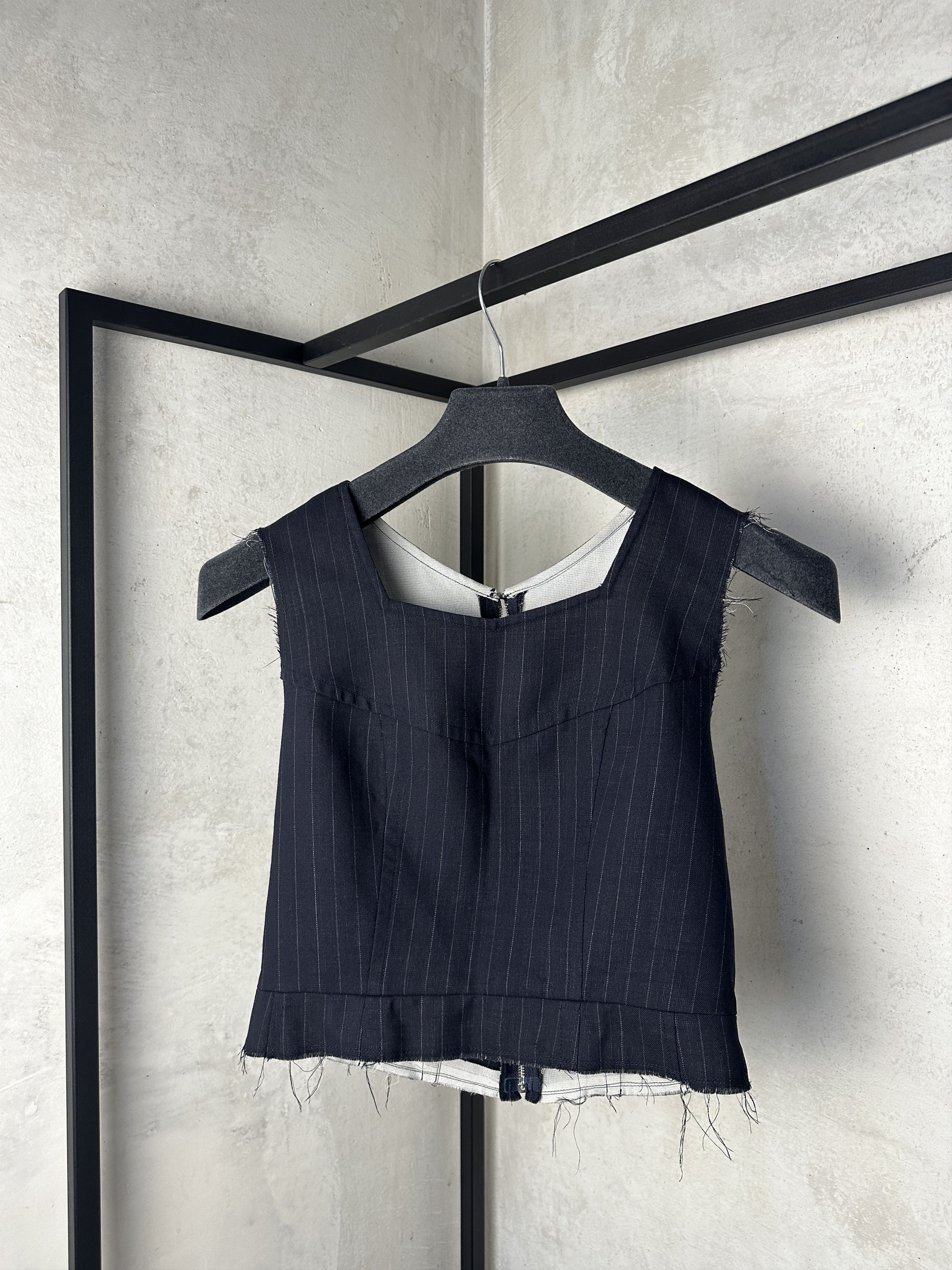 Comme des Garcons Comme Des Garçons Stripped Vest Top on Zip Size S / US 4 / IT 40 - 1 Thumbnail