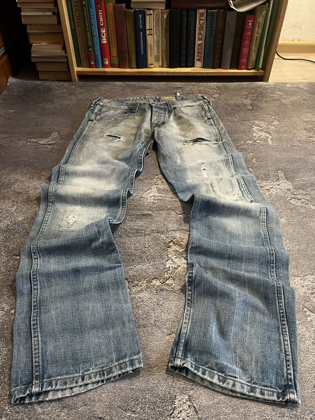 Vintage Distressed Streetwear Staple Slim / Archive Y2K Destroyed 90 Size US 32 / EU 48 - 1 Thumbnail