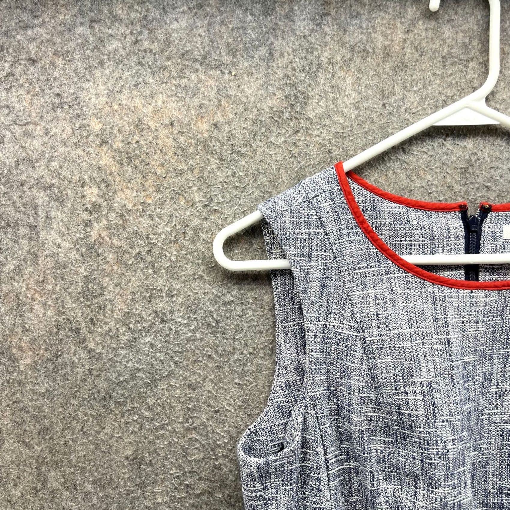 Boden Boden Dress Womens 4R Blue Navy Sleeveless Cotton V-Neck A-Line Knee Length Mock-Pullover Casual Party/Cocktail Travel Mens Womens Girls 4R Size S / US 4 / IT 40 - 5 Thumbnail