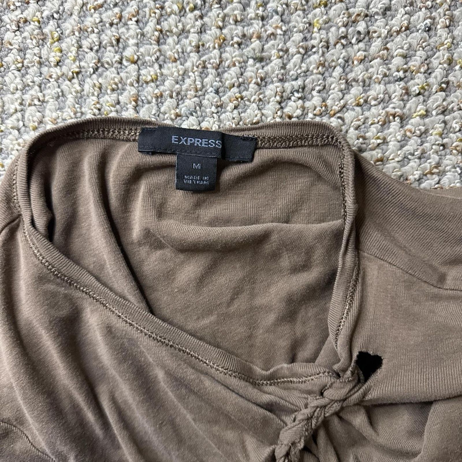 Express 90s express vintage y2k distressed grunge brown baby tee Size M / US 6-8 / IT 42-44 - 6 Thumbnail