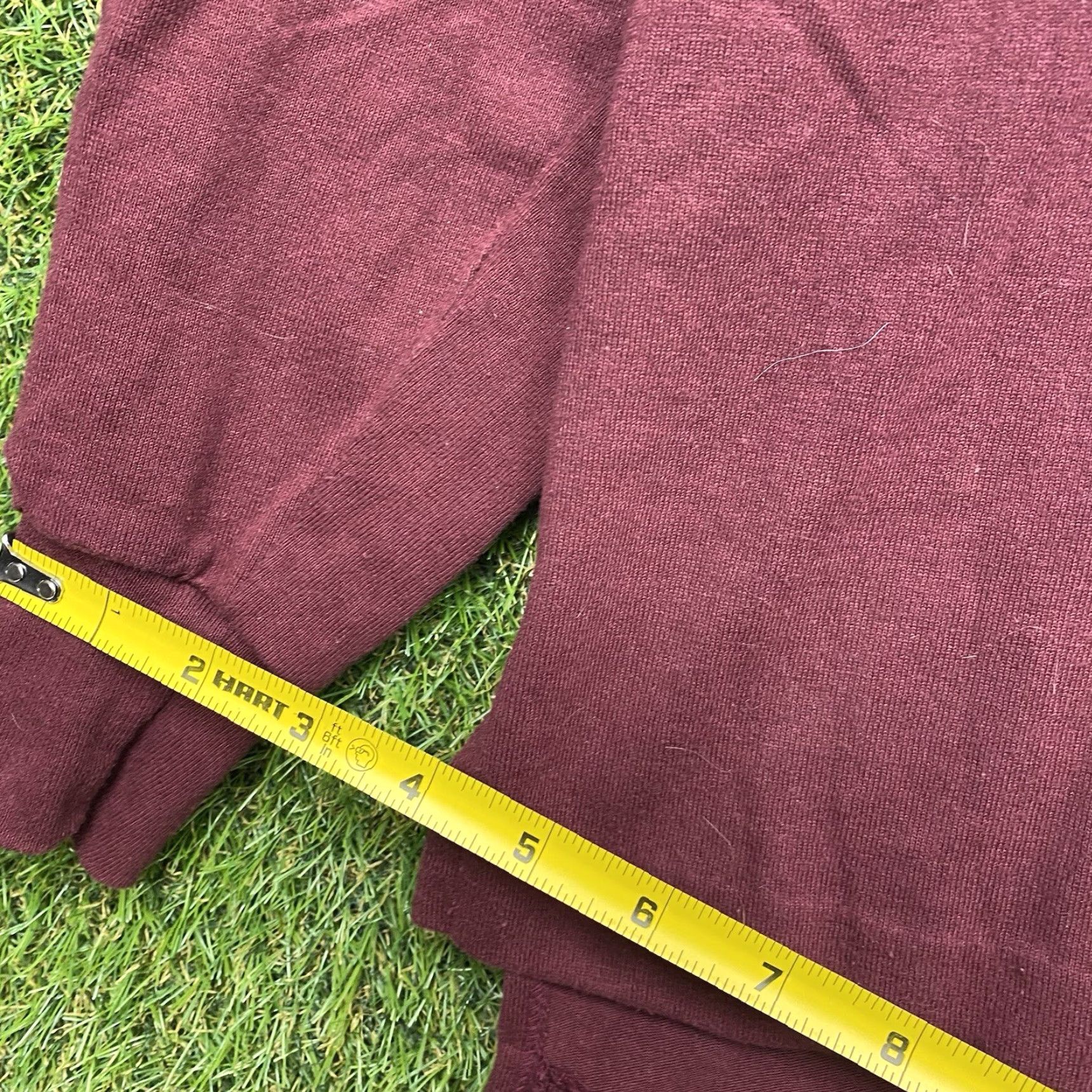 Nutmeg VINTAGE Nutmeg Rugby Polo Shirt Mens Large 80s 90s NFL Sport Red Cotton Embroidered Striped Long Sleeve Rugby Size US L / EU 52-54 / 3 - 5 Thumbnail