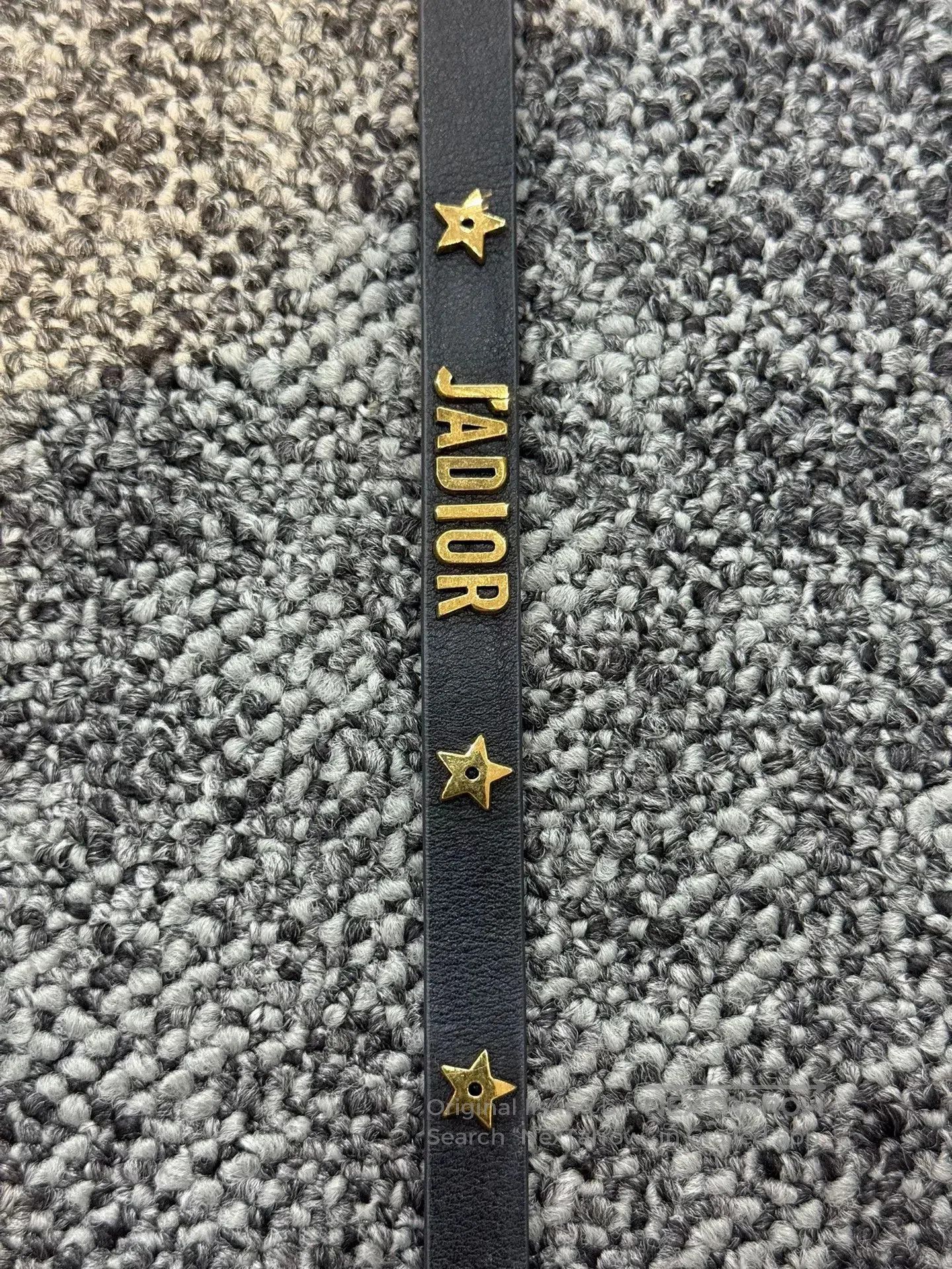 Dior Dior Black Leather Necklace with Gold Star. Size ONE SIZE - 2 Thumbnail