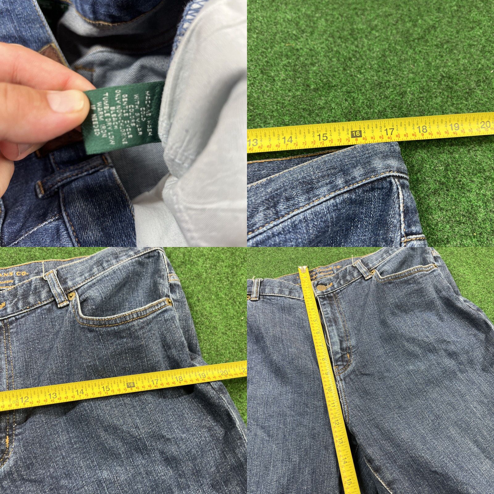 Ralph Lauren Lauren Ralph Lauren Womens 14 Mid Rise Straight Jeans Comfort Stretch Denim Dark Size 36" / US 14 / IT 50 - 8 Thumbnail