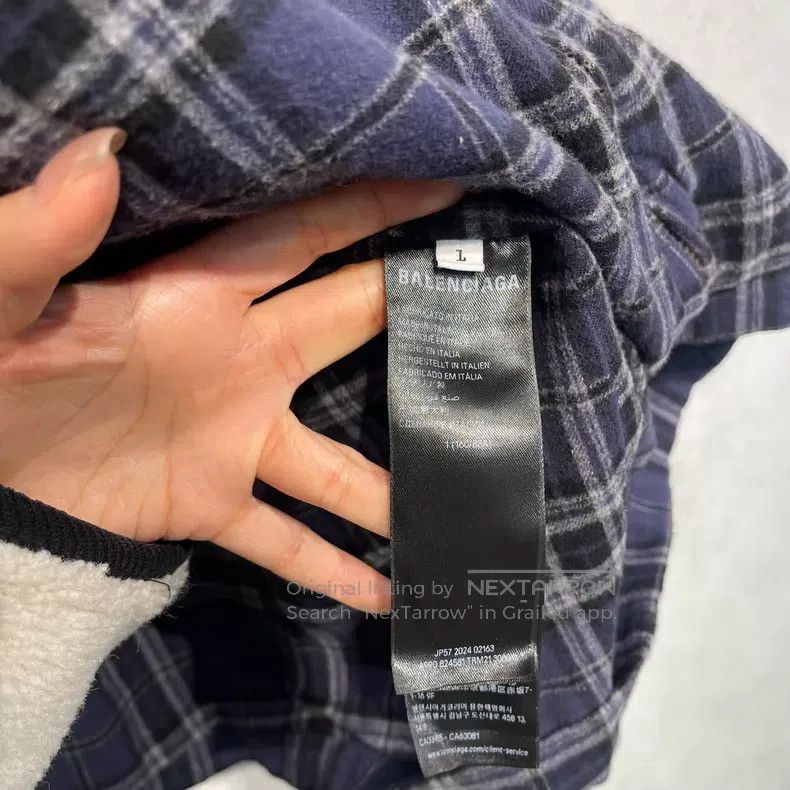 Balenciaga Balenciaga Patchwork Plaid Long Sleeve Shirt Size US S / EU 44-46 / 1 - 5 Thumbnail