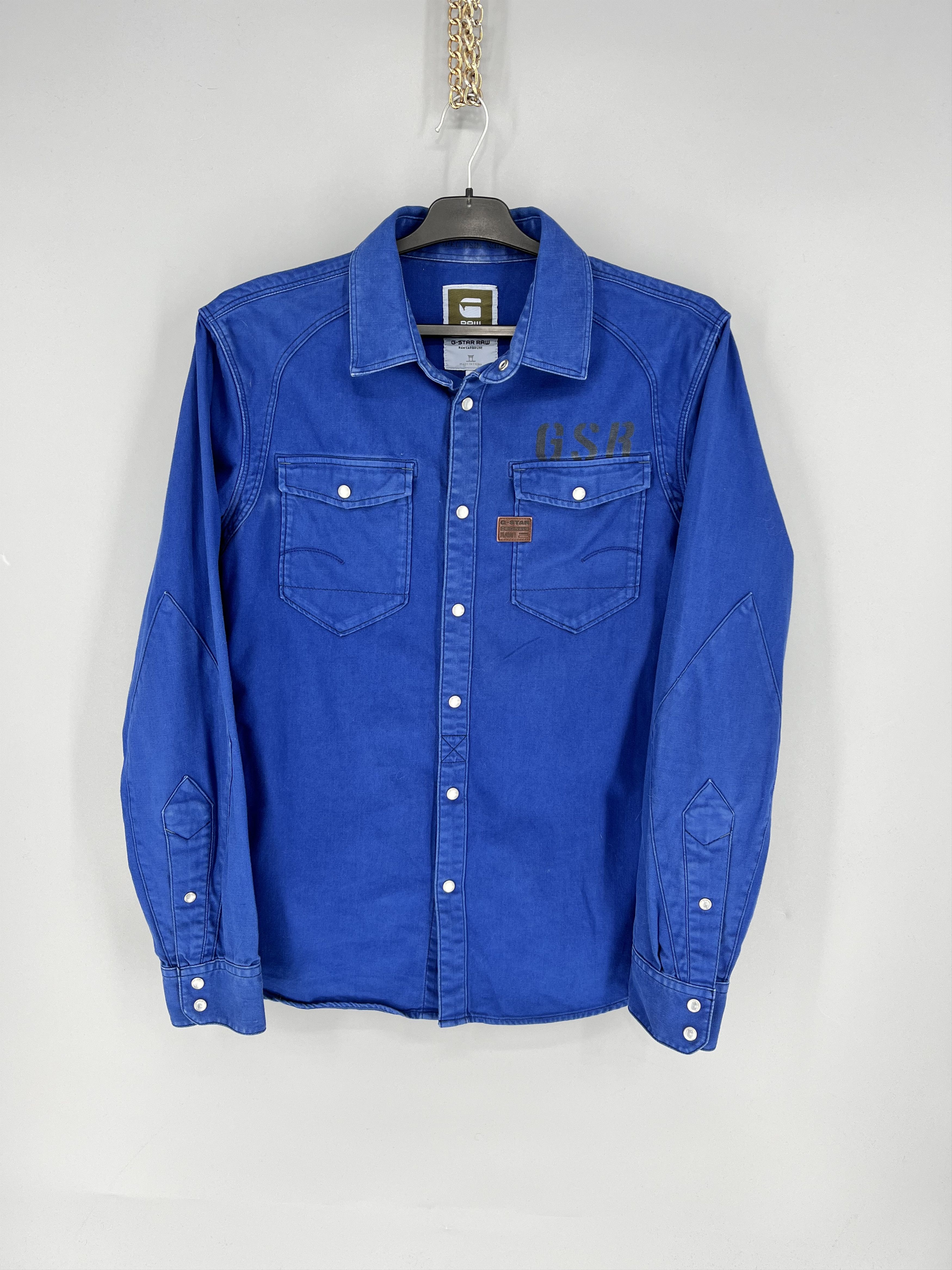 G-Star Vintage Y2K G Star Raw Men’s Navy Shirt With Big Logo Size US S / EU 44-46 / 1 - 1 Thumbnail