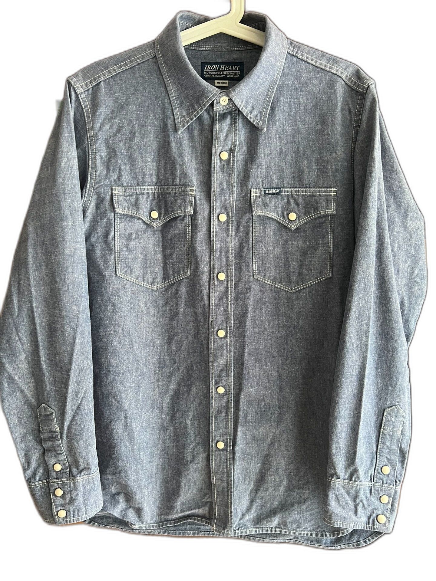 Iron Heart Iron Heart Indigo Selvedge Denim Work Shirt Size US M / EU 48-50 / 2 - 1 Thumbnail