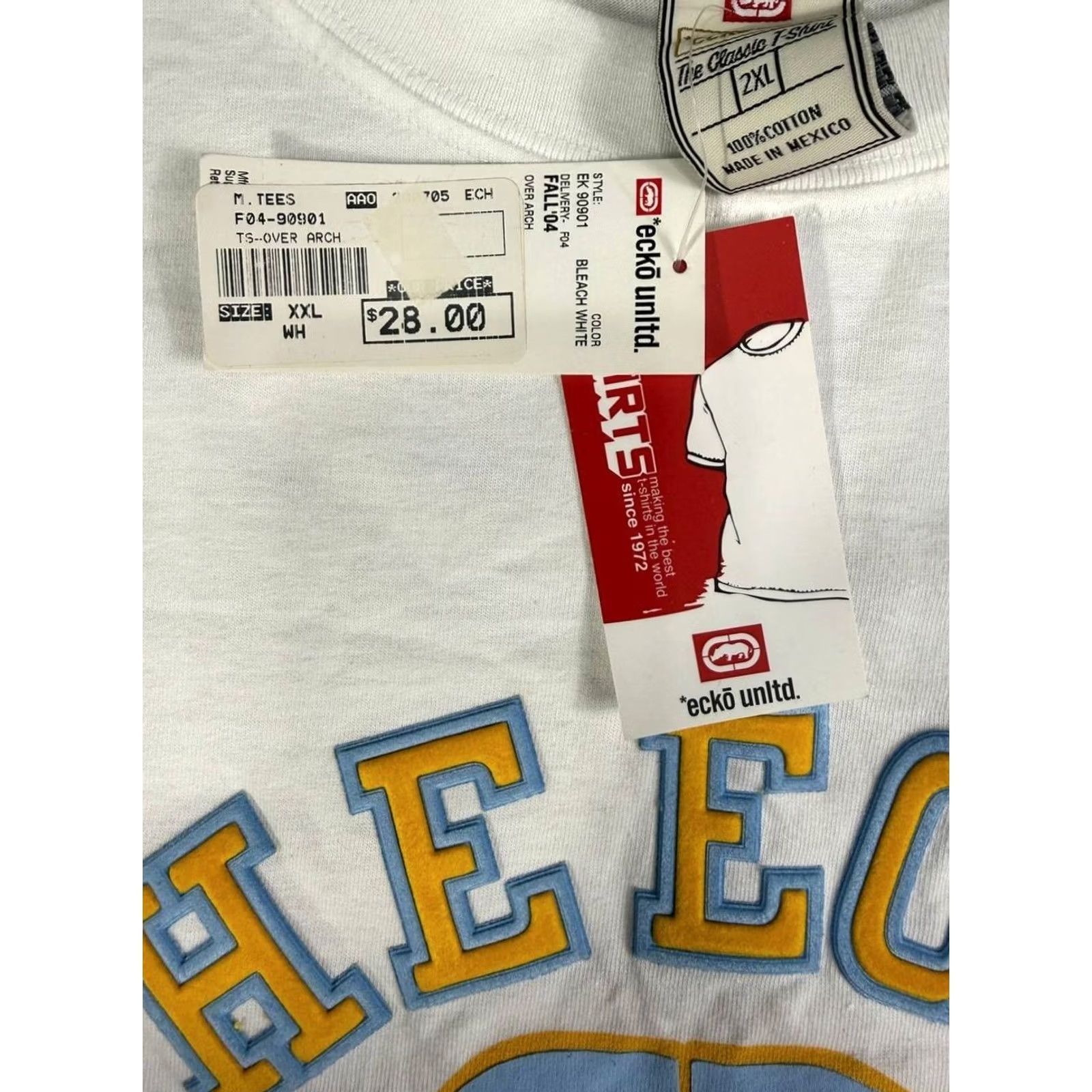 Ecko Unltd. VINTAGE Ecko Unltd. T-Shirt White 2XL Crew Neck Short Sleeve Hip Hop Skate Logo Mens Size US XXL / EU 58 / 5 - 7 Thumbnail