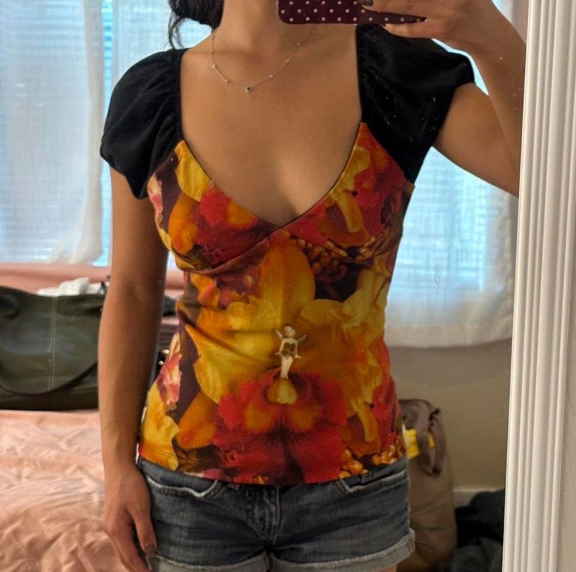 Heaven by Marc Jacobs Paradise Chiffon Cap Sleeve Top Size S / US 4 / IT 40 - 2 Thumbnail