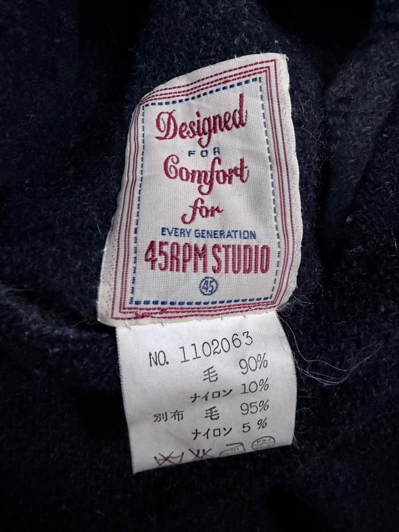 45rpm Vtg💥45rpm Indigo/Tartan Mohair Double Breasted Long Jacket Size US M / EU 48-50 / 2 - 24 Thumbnail