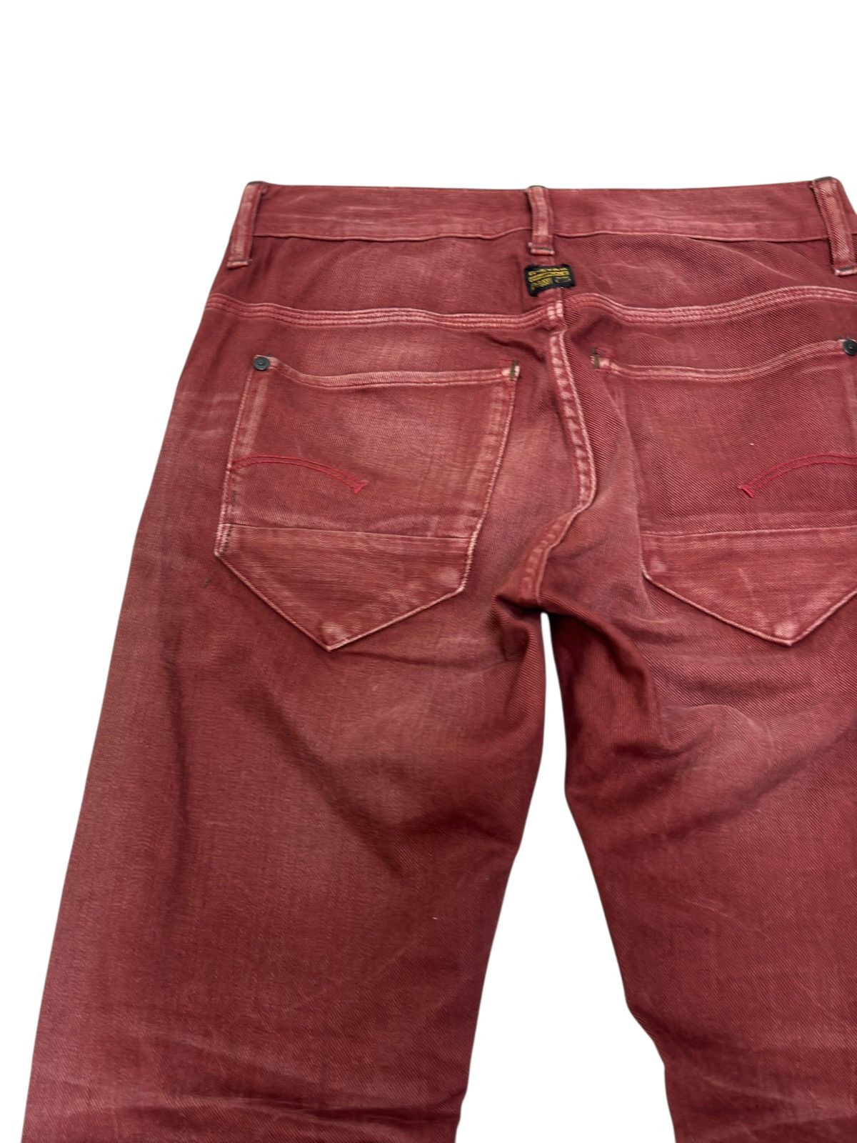 G-Star G-Star RAW Red Denim Straight Retro 2000s Style Clawmark Size US 28 / EU 44 - 9 Thumbnail