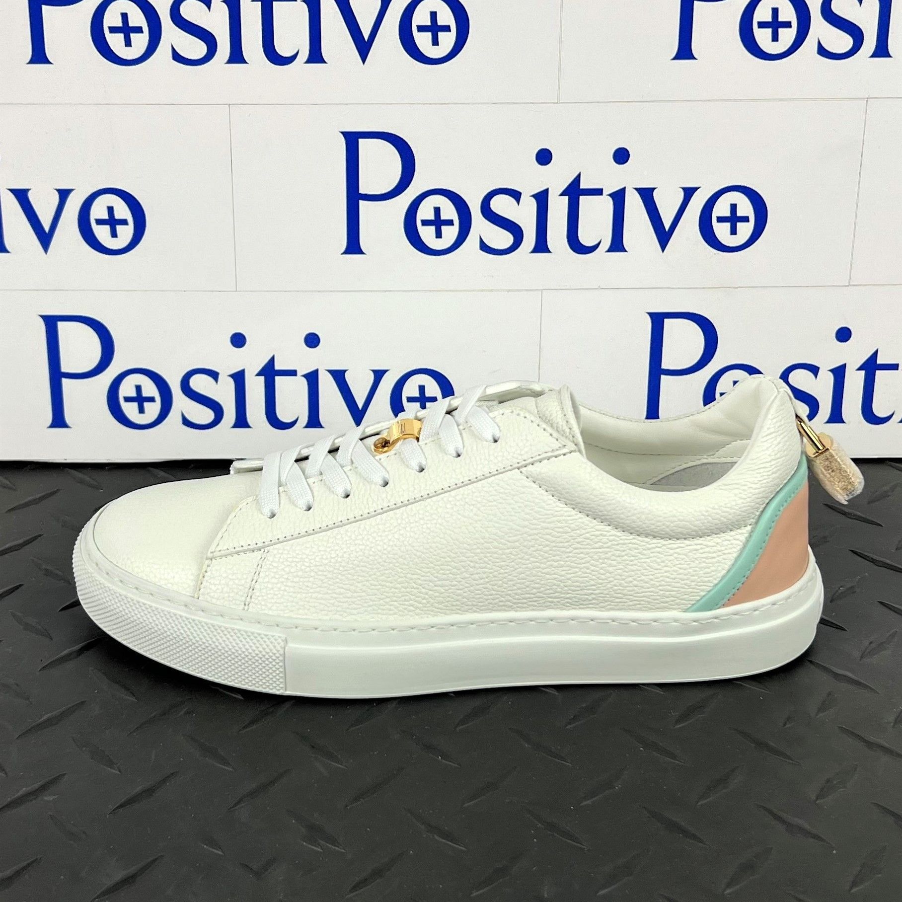 image of Buscemi Womens Tennis Lock White Trio Sneakers Us 7 Sample