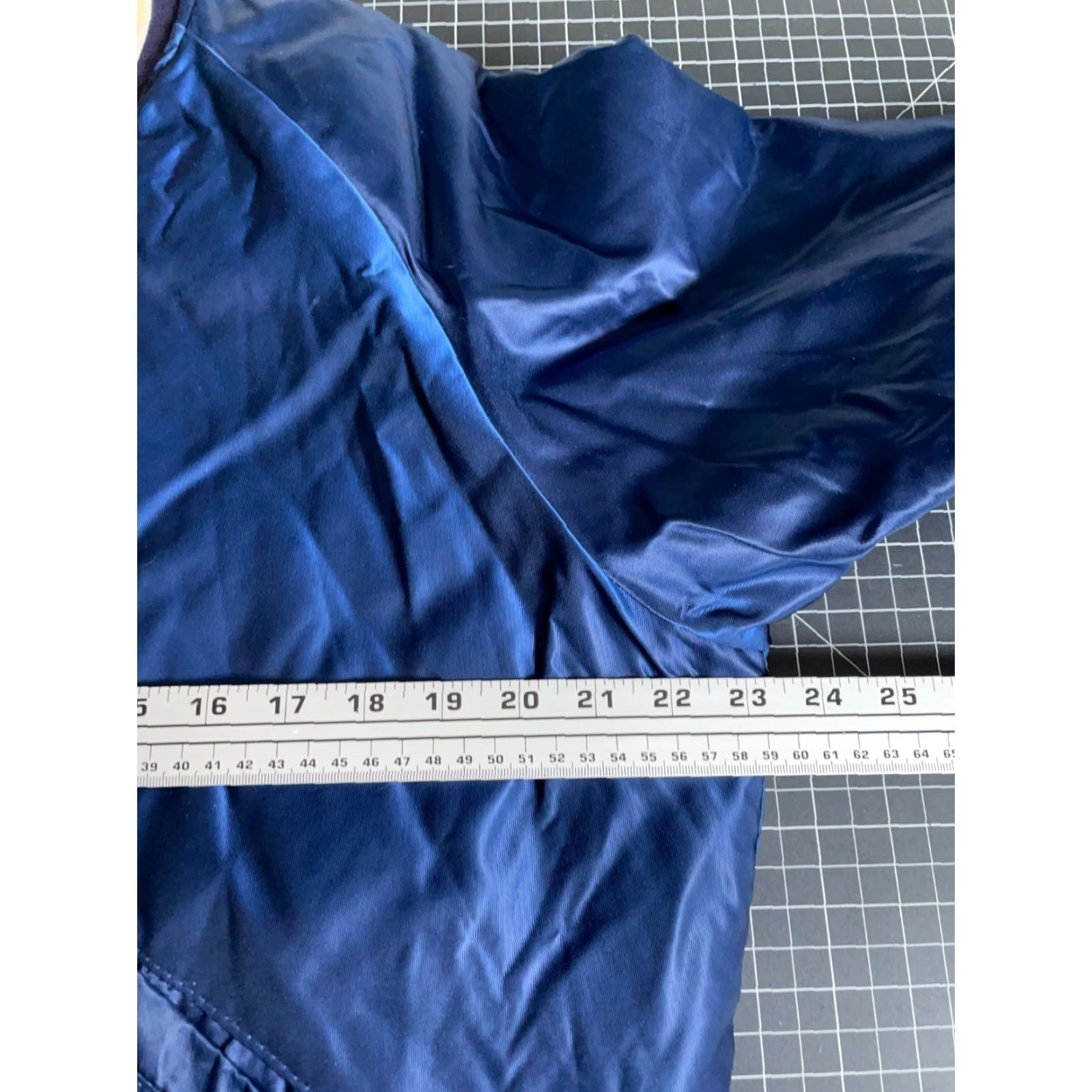 Vintage Vintage 80s Satin Bomber Jacket Adult Medium Blue Beige Trim USA Made Johnny Mac's Size US M / EU 48-50 / 2 - 5 Thumbnail