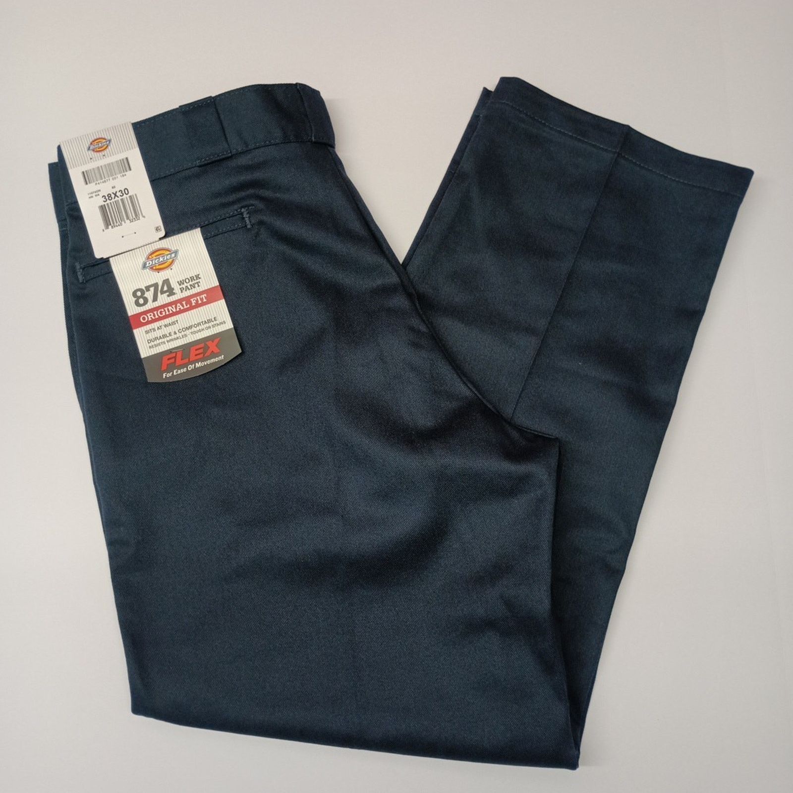 Dickies Dickies 874 Work Pants Men's 38x30 Flex Blue Original Fit Size US 38 / EU 54 - 1 Thumbnail