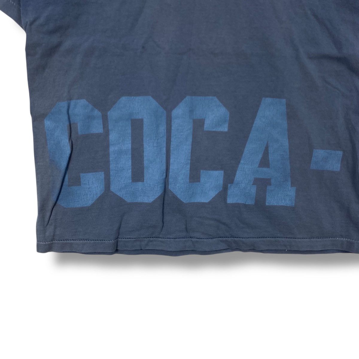 Coca Cola Vintage 90's COCA-COLA Logo Faded Navy Tee Shirt Size US M / EU 48-50 / 2 - 3 Thumbnail