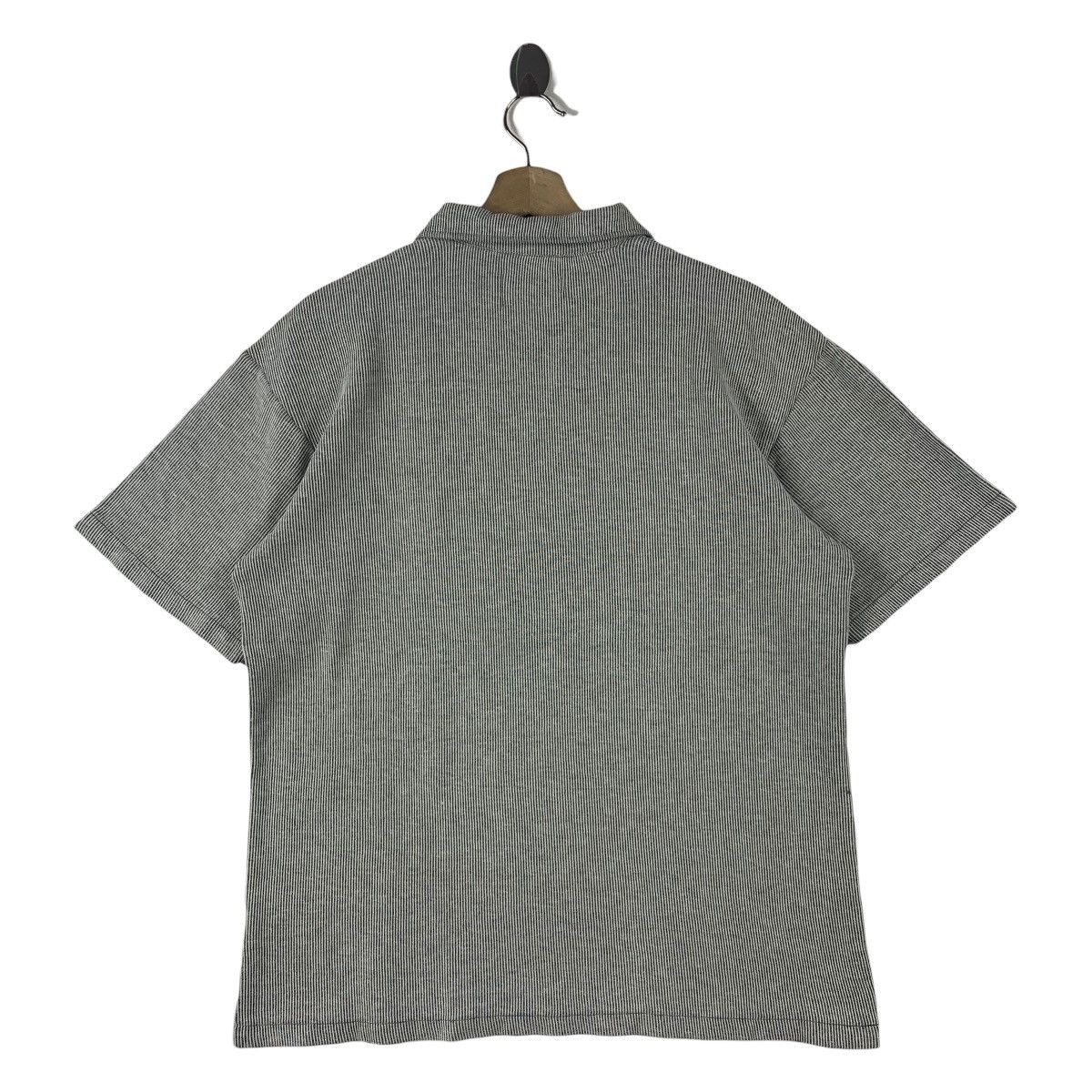 Japanese Brand × Kenzo Vintage KENZO Half zipper stripe polo tee Size US L / EU 52-54 / 3 - 4 Thumbnail