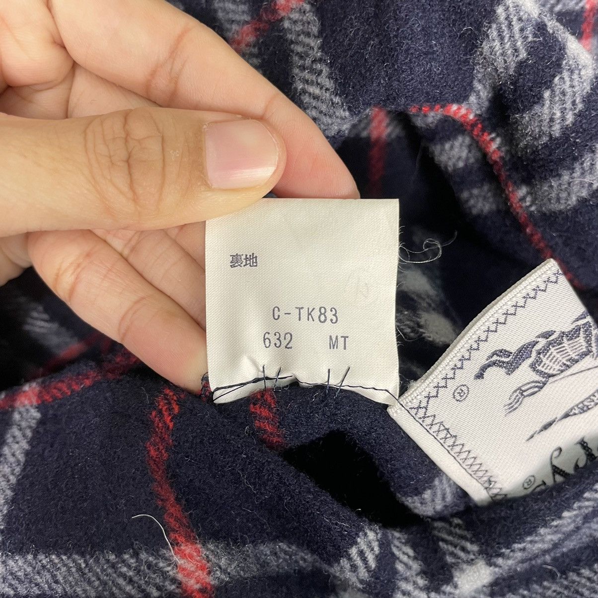 Burberry Prorsum × Vintage 💥VTG BURBERRYS NAVY BLUE CHECK REVERSIBLE BUTTON PARKA Size US M / EU 48-50 / 2 - 18 Thumbnail