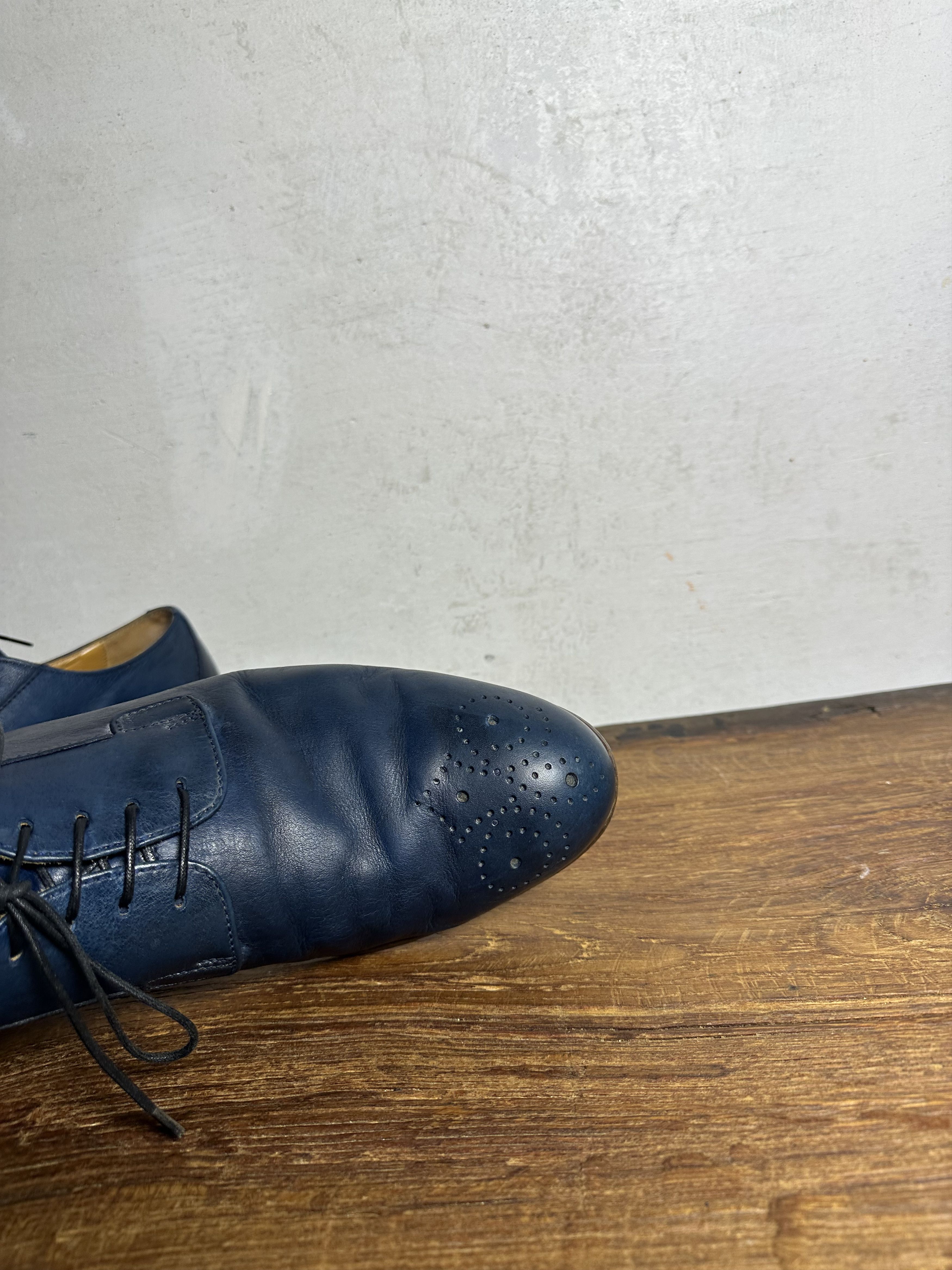 MoMA Moma Blue Lace-Up Shoes Size US 12 / EU 45 - 10 Thumbnail