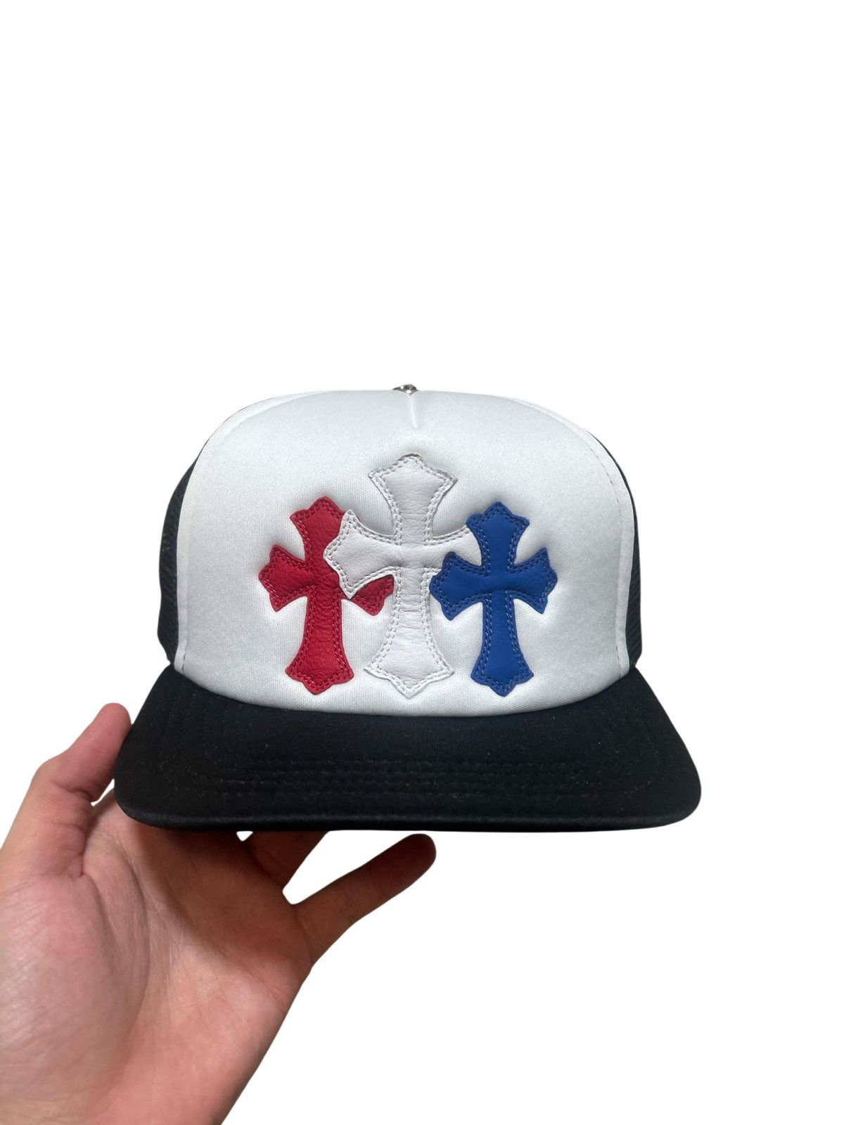 Chrome Hearts Chrome Hearts Trucker Hat Leather Cross Patches Size ONE SIZE - 2 Thumbnail
