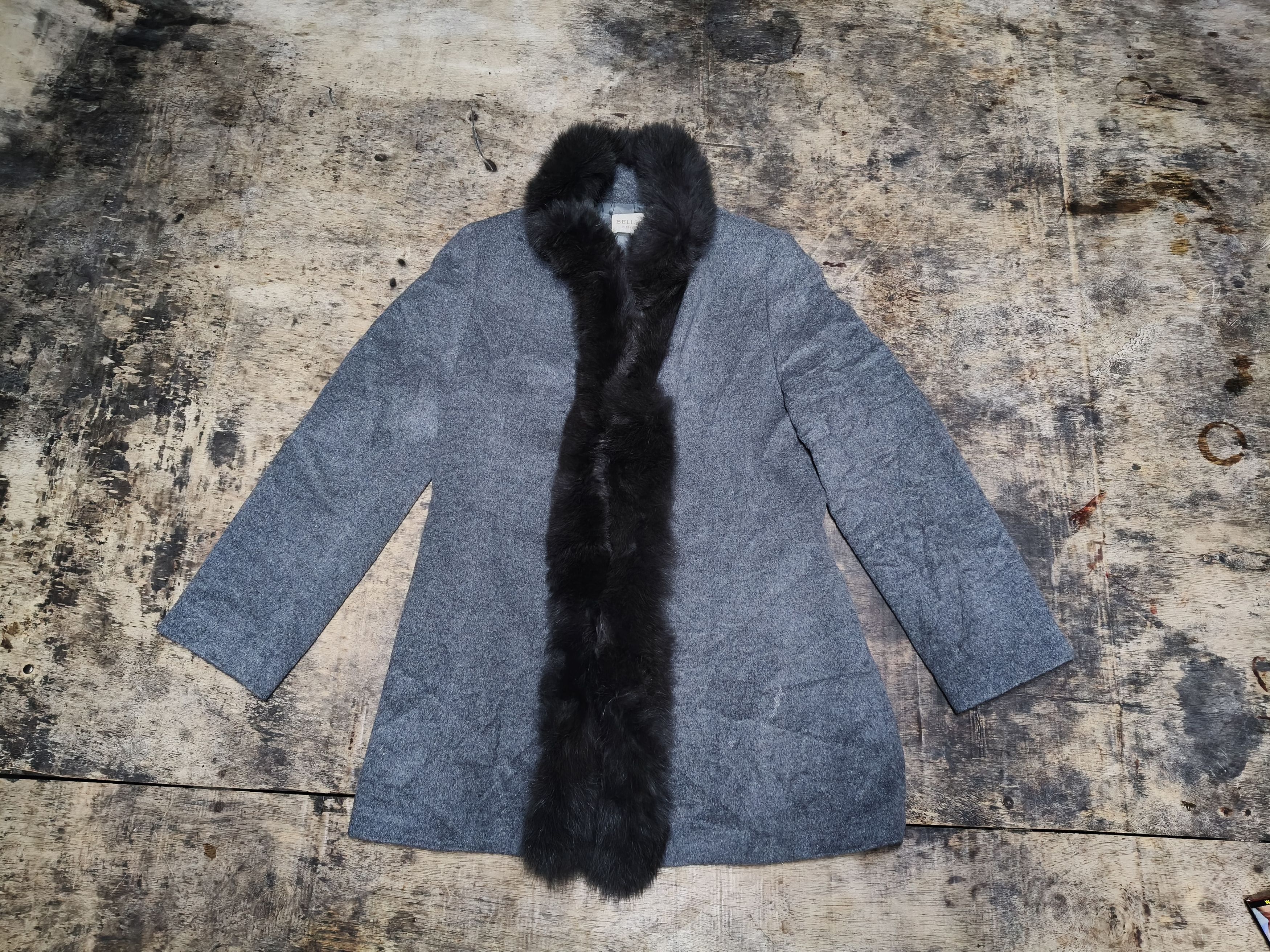 Japanese Brand Bellucci faux fur wool Coat Size M / US 6-8 / IT 42-44 - 3 Thumbnail