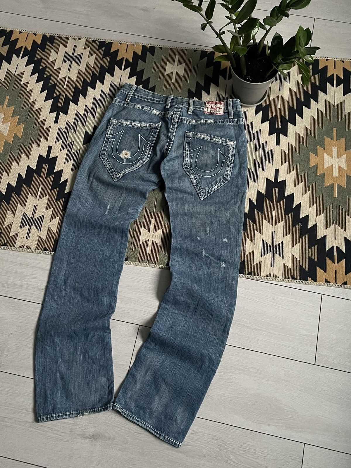 True Religion Vintage Y2K True Religion Distressed Denim Jeans Size US 29 - 4 Thumbnail