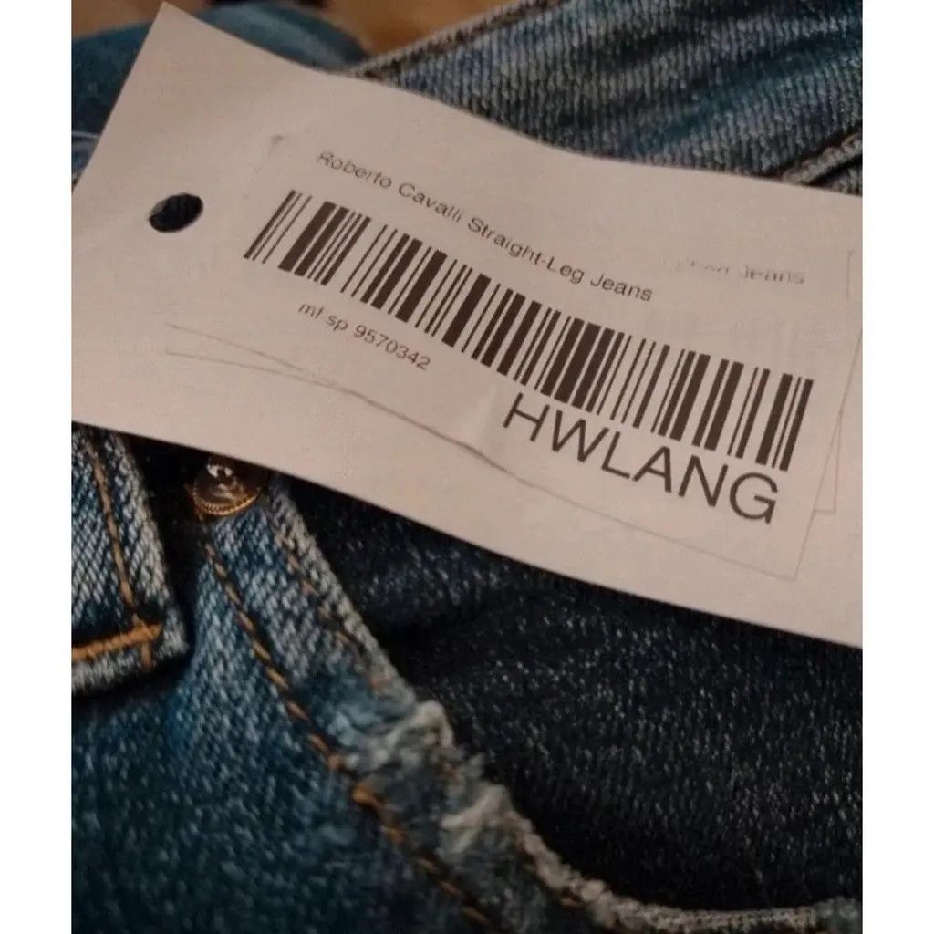 Roberto Cavalli RARE Roberto Cavalli Gold Botanical Embellished Jeans Size 26" / US 2 / IT 38 - 9 Thumbnail